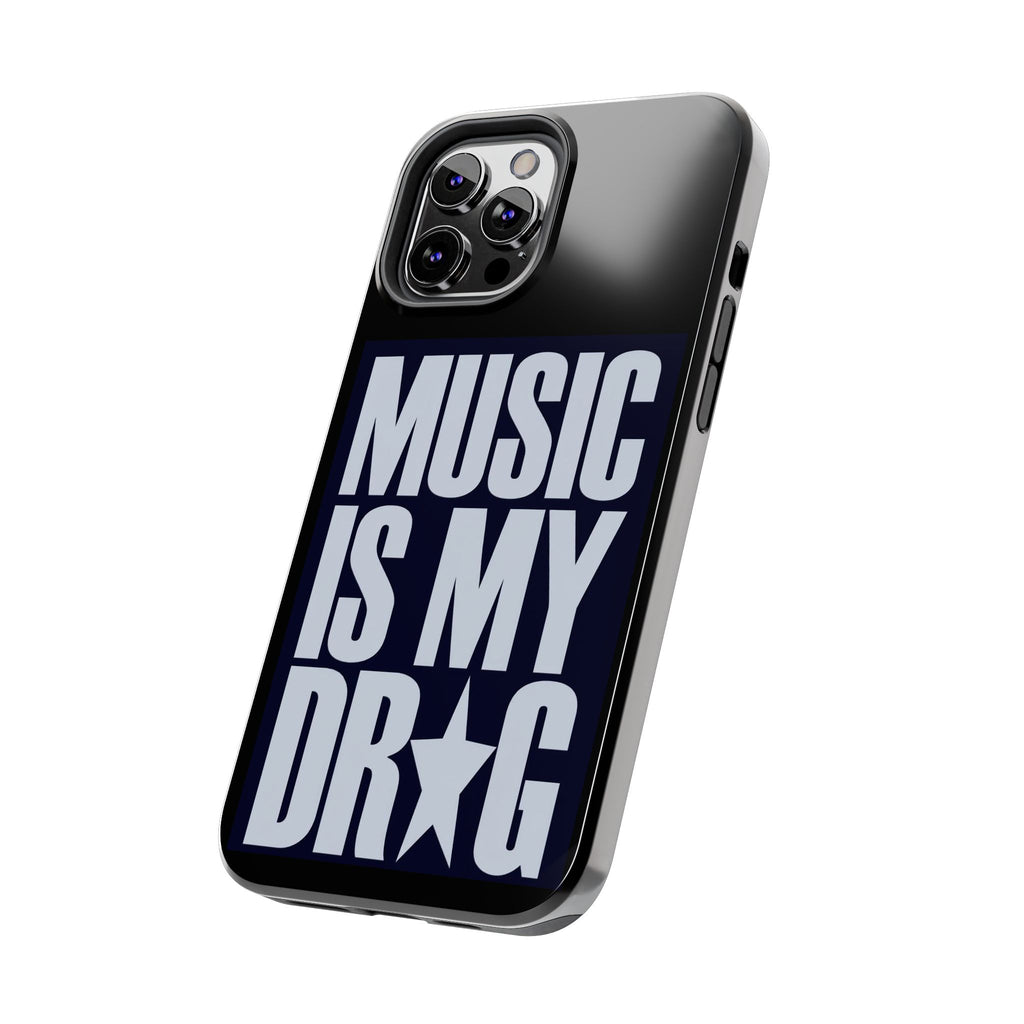 Phone Case — "Music Is My Drg" Bold Typography Protective Case