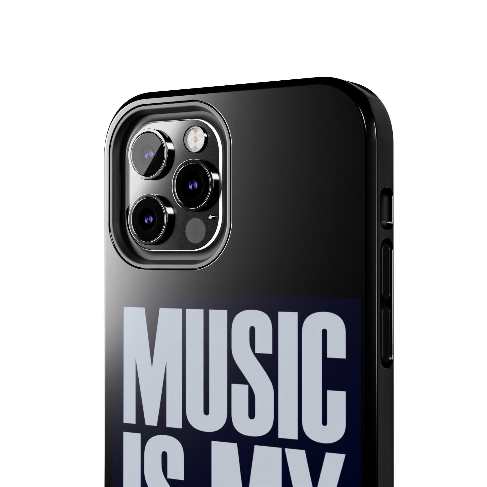 Phone Case — "Music Is My Drg" Bold Typography Protective Case