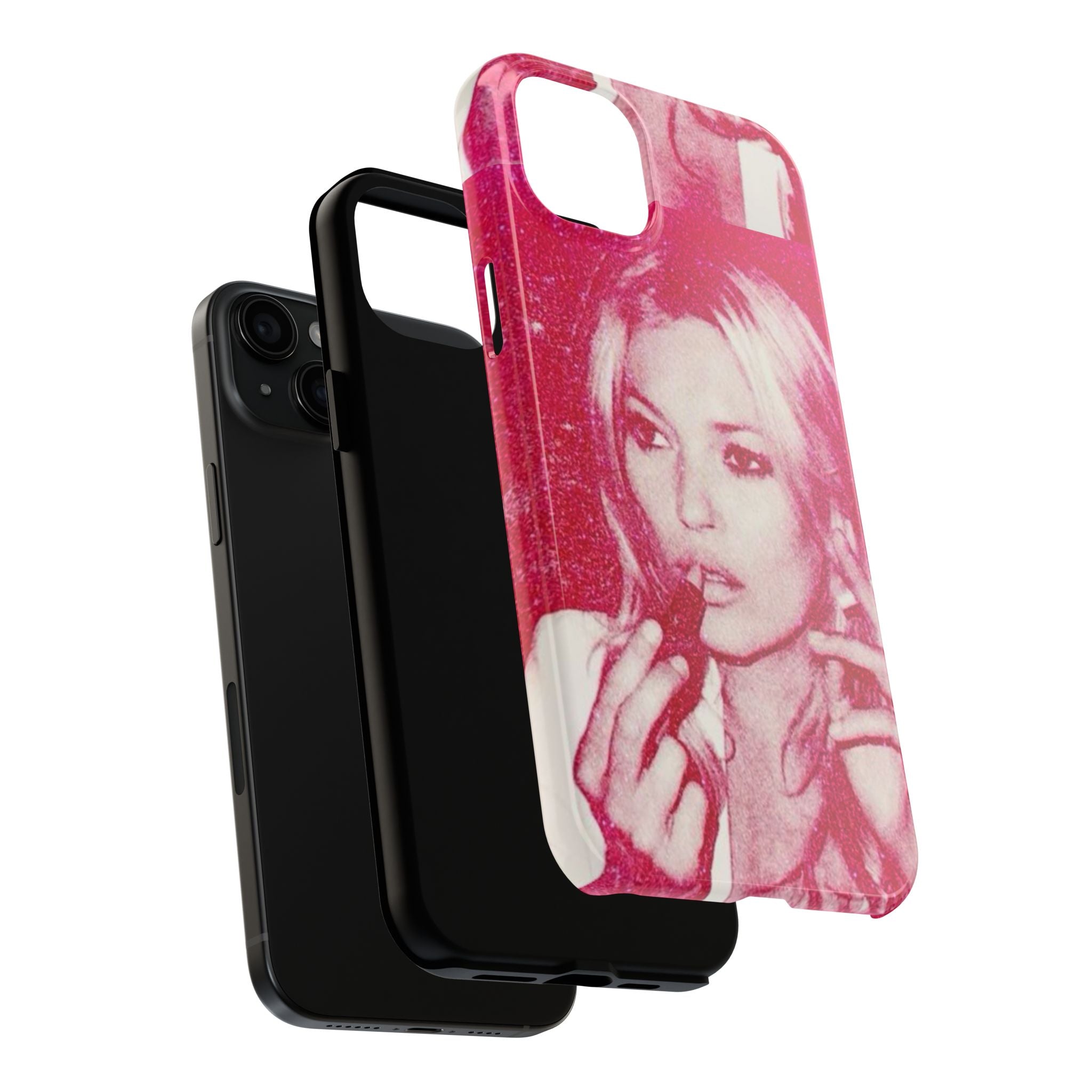 Pink Retro Glam Phone Case — Lipstick Pinup Tough Phone Case