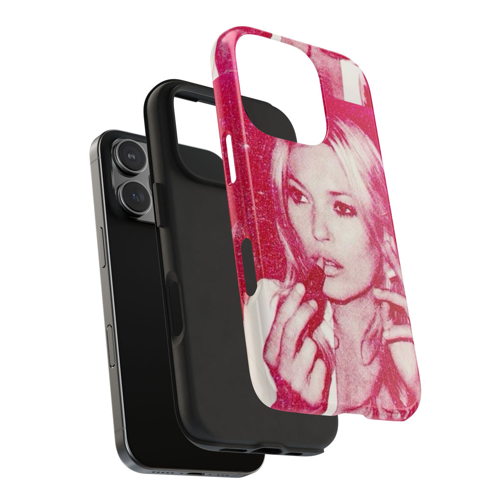 Pink Retro Glam Phone Case — Lipstick Pinup Tough Phone Case