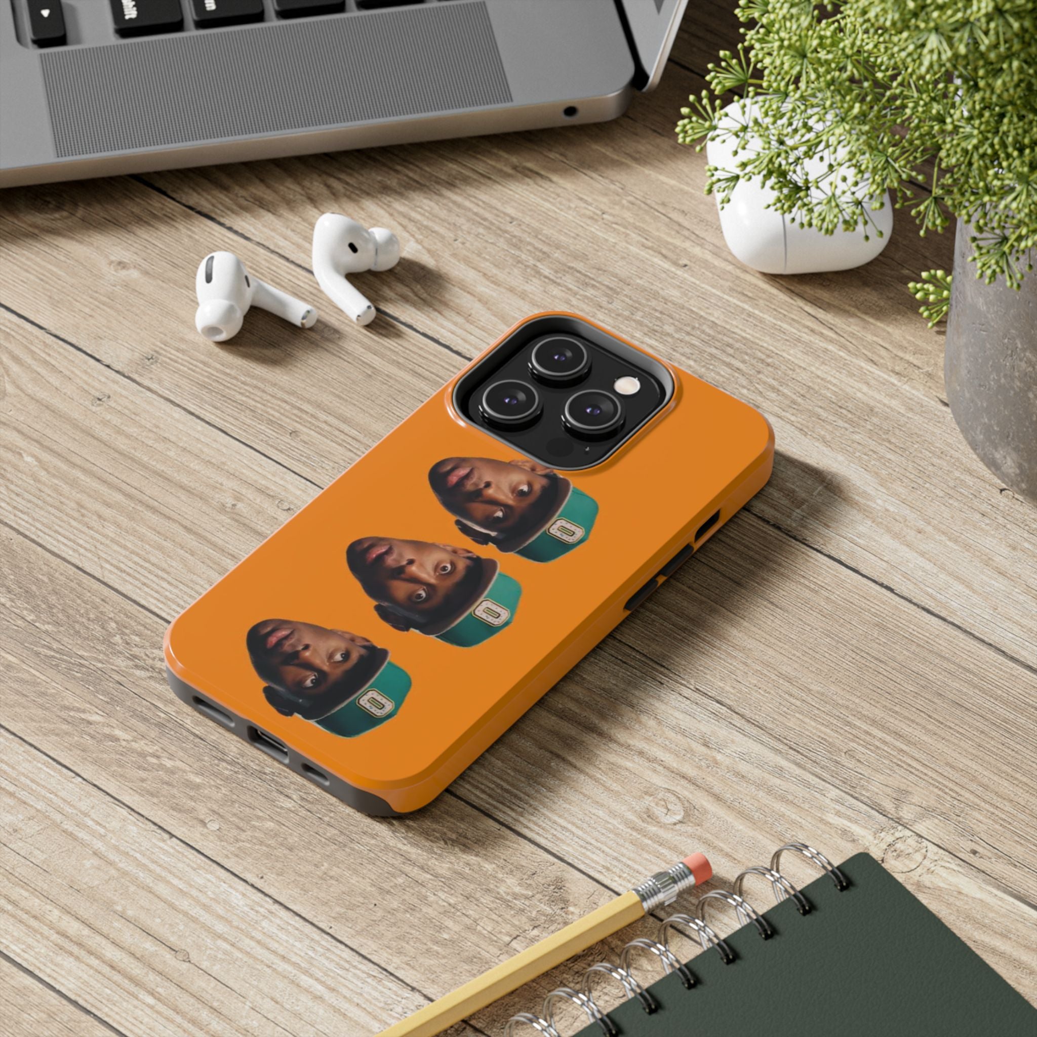 Phone Case — TYLER Triple Portrait Pop Art on Orange