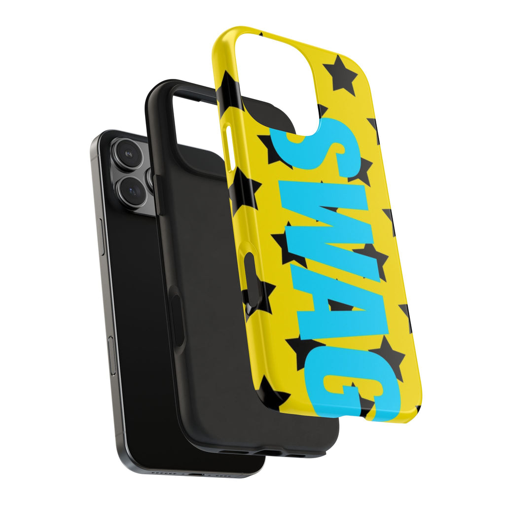 SWAG Star Phone Case — Bold Yellow & Blue Tough Protective Case