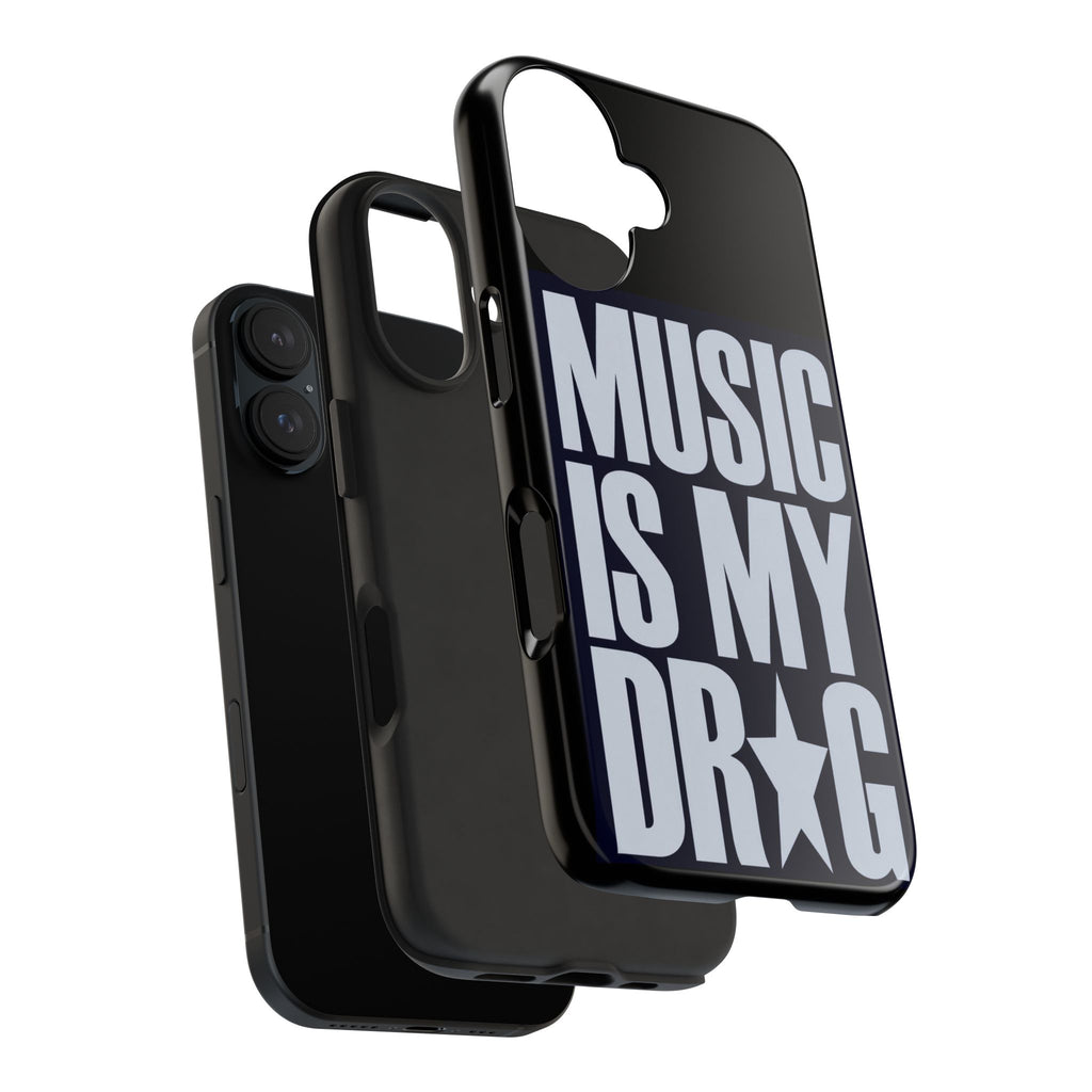 Phone Case — "Music Is My Drg" Bold Typography Protective Case