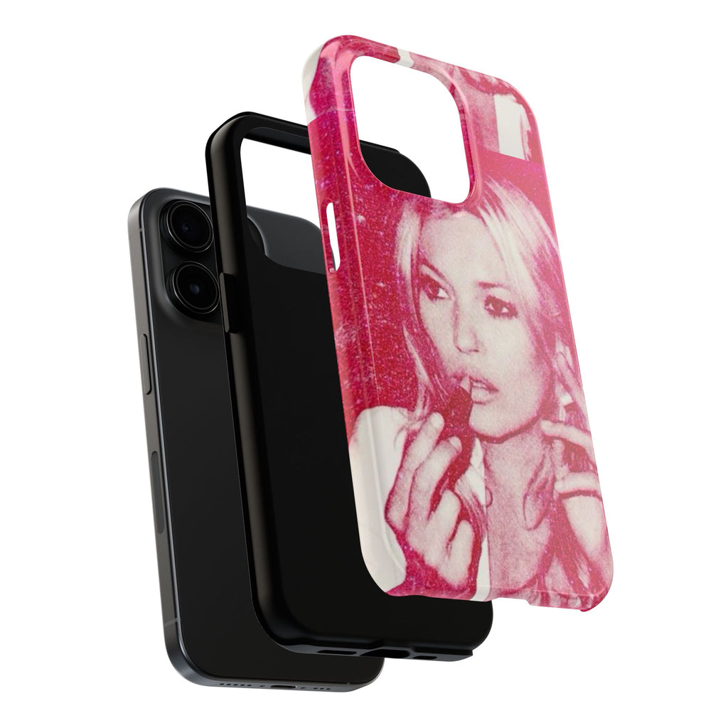 Pink Retro Glam Phone Case — Lipstick Pinup Tough Phone Case