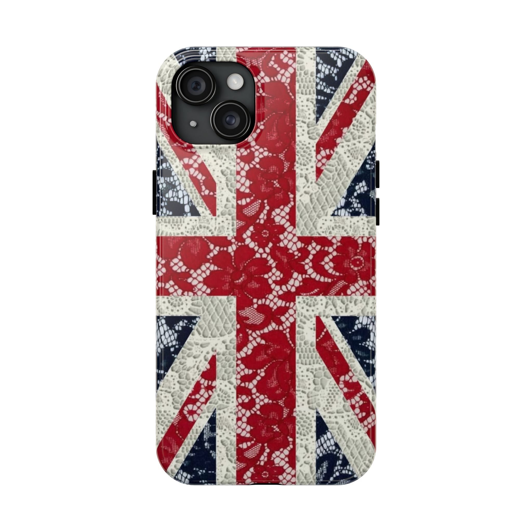 Union Jack Lace Tough Phone Case — British Flag Protective Phone Case