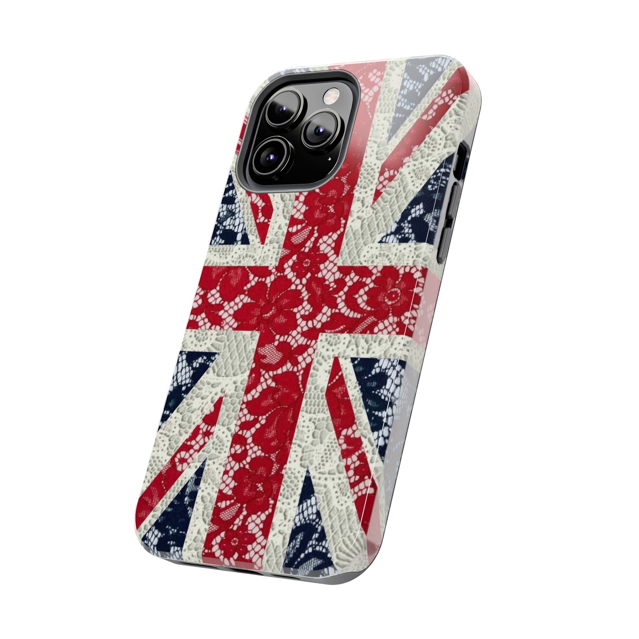 Union Jack Lace Tough Phone Case — British Flag Protective Phone Case
