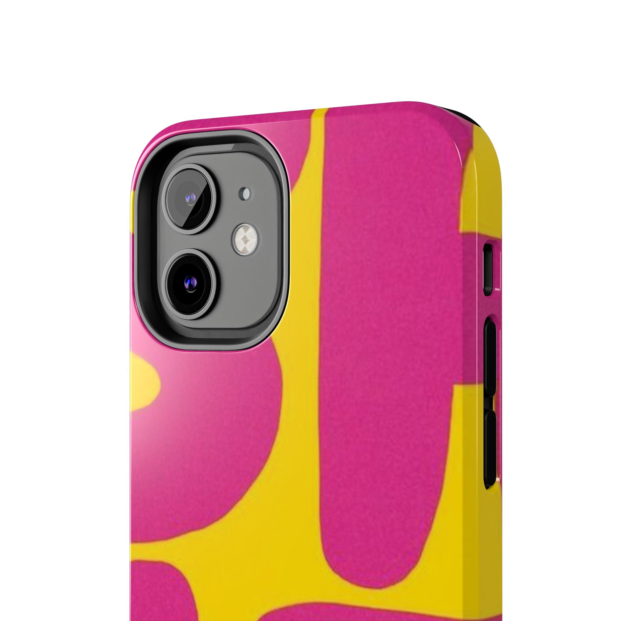 SHIT Retro Abstract Tough Phone Case — Pink & Yellow Pop Art Design