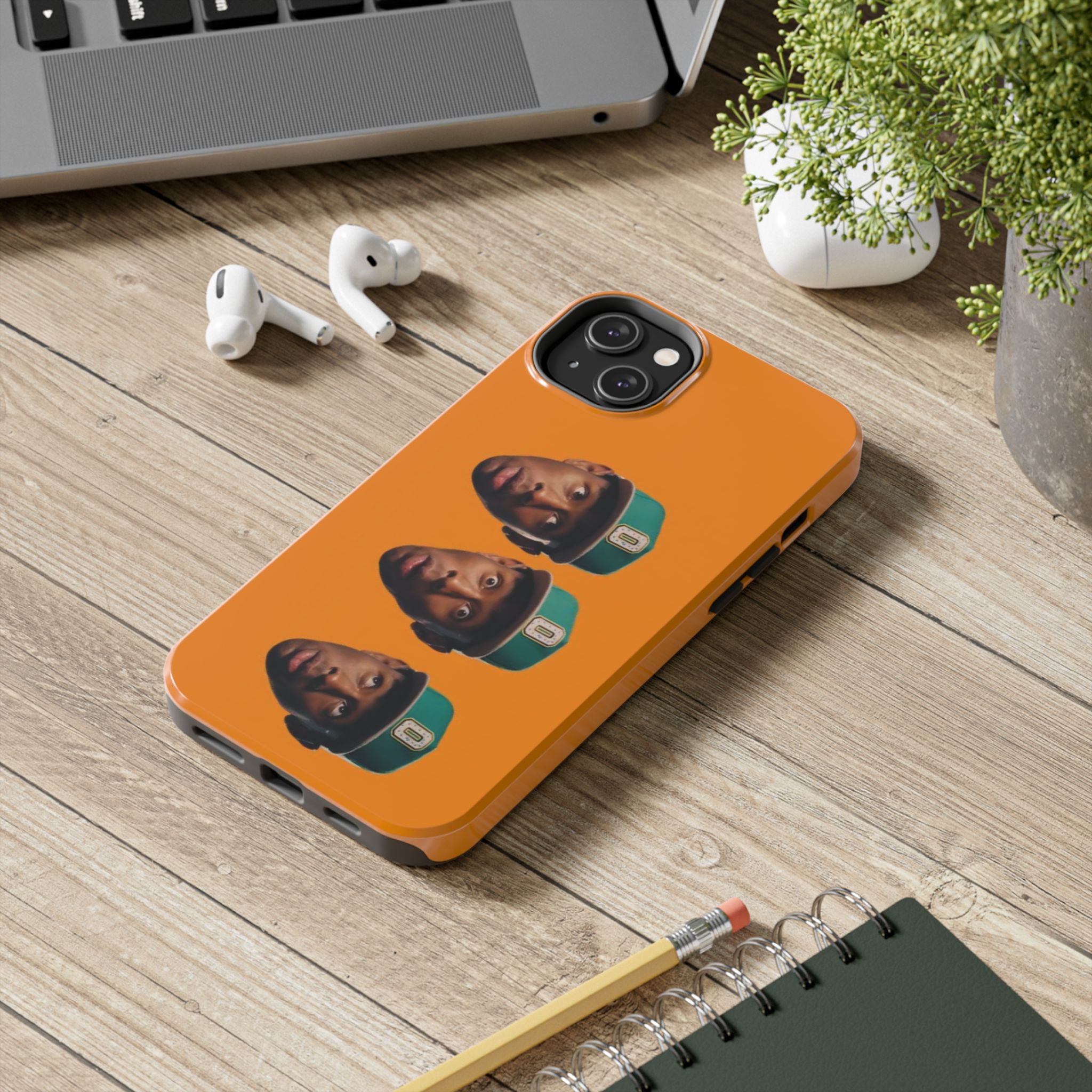Phone Case — TYLER Triple Portrait Pop Art on Orange