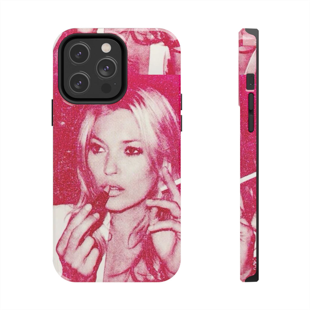 Pink Retro Glam Phone Case — Lipstick Pinup Tough Phone Case