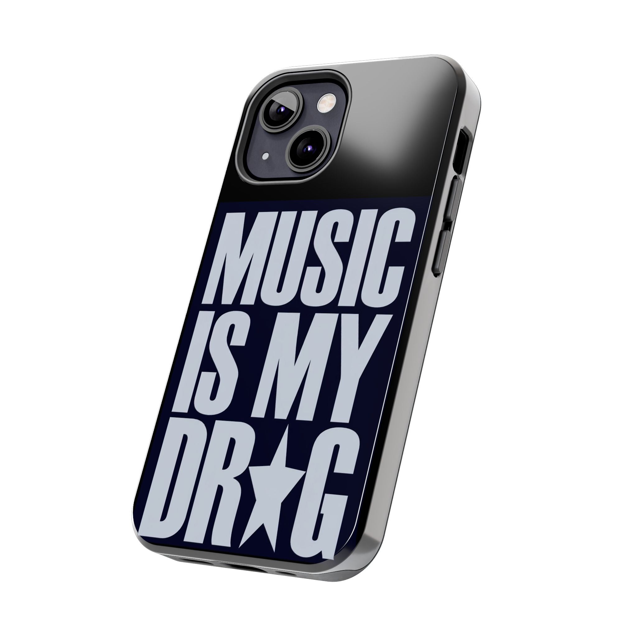 Phone Case — "Music Is My Drg" Bold Typography Protective Case