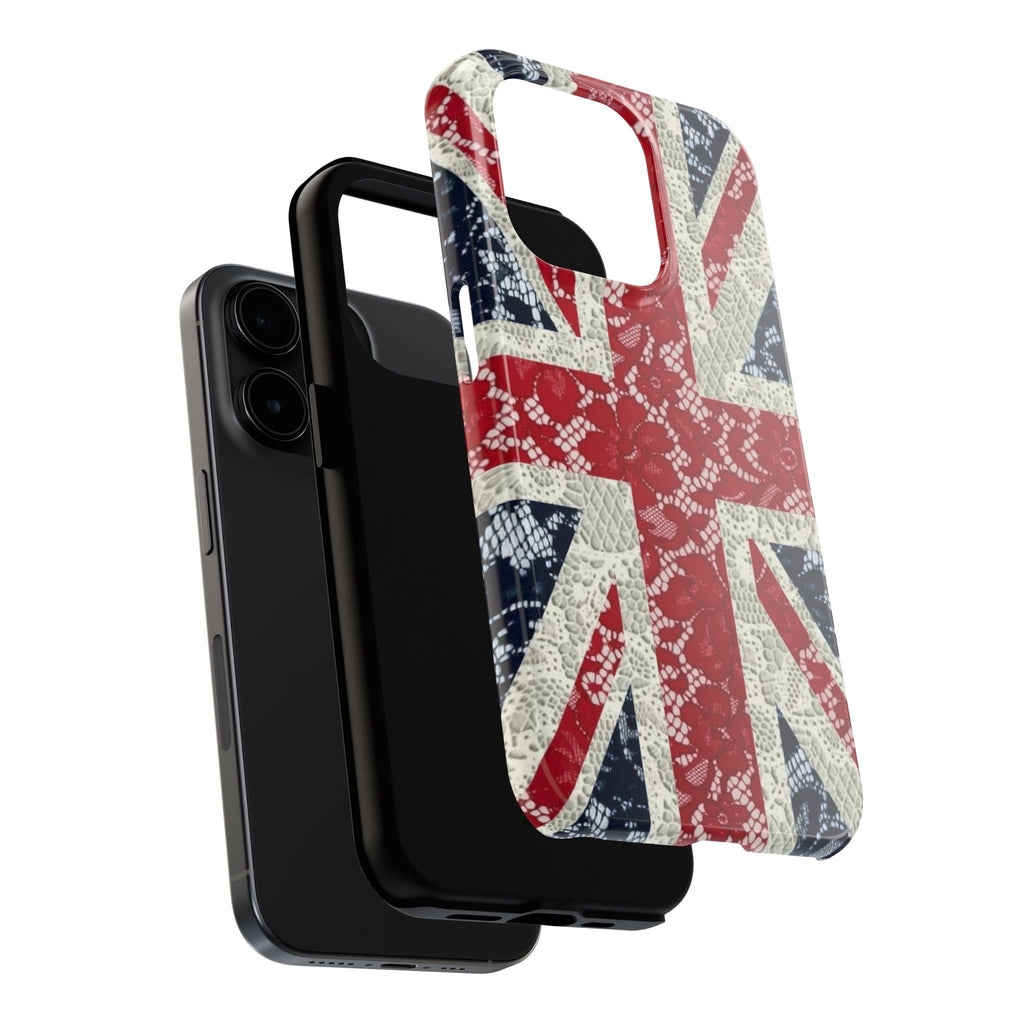 Union Jack Lace Tough Phone Case — British Flag Protective Phone Case