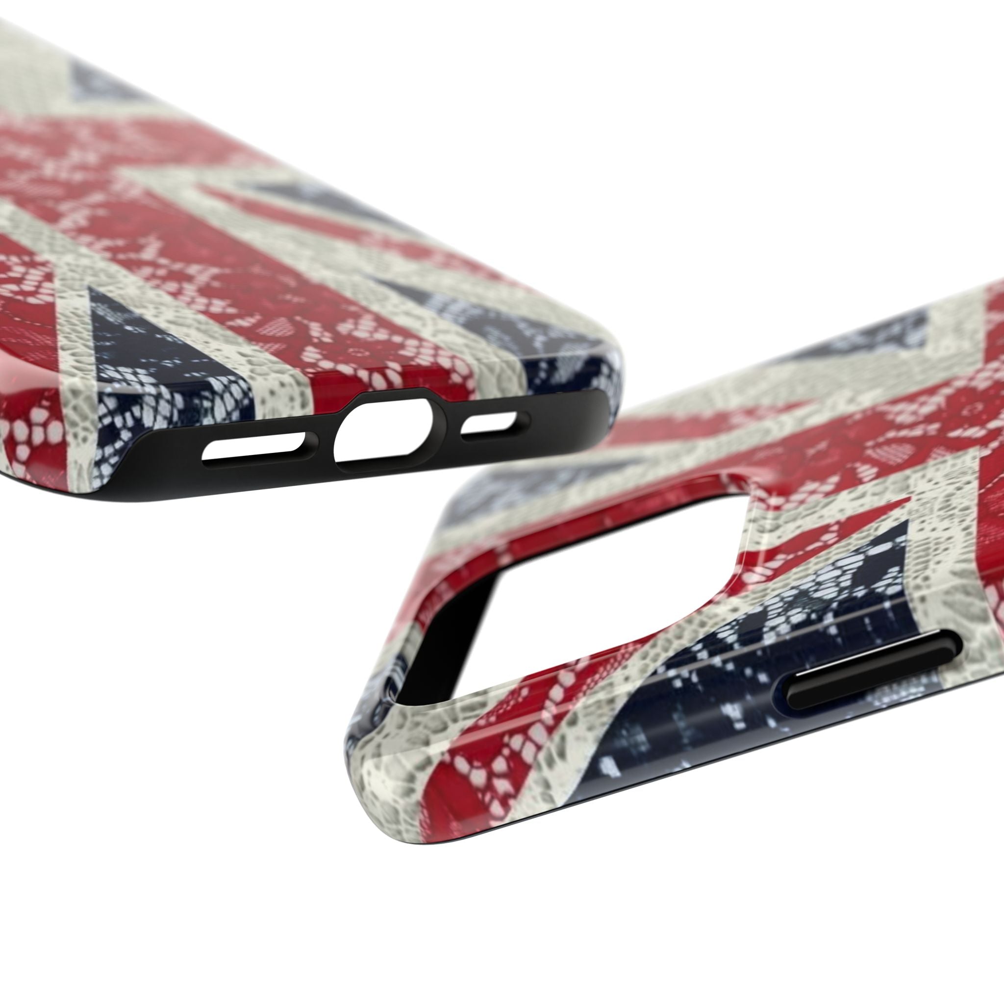 Union Jack Lace Tough Phone Case — British Flag Protective Phone Case