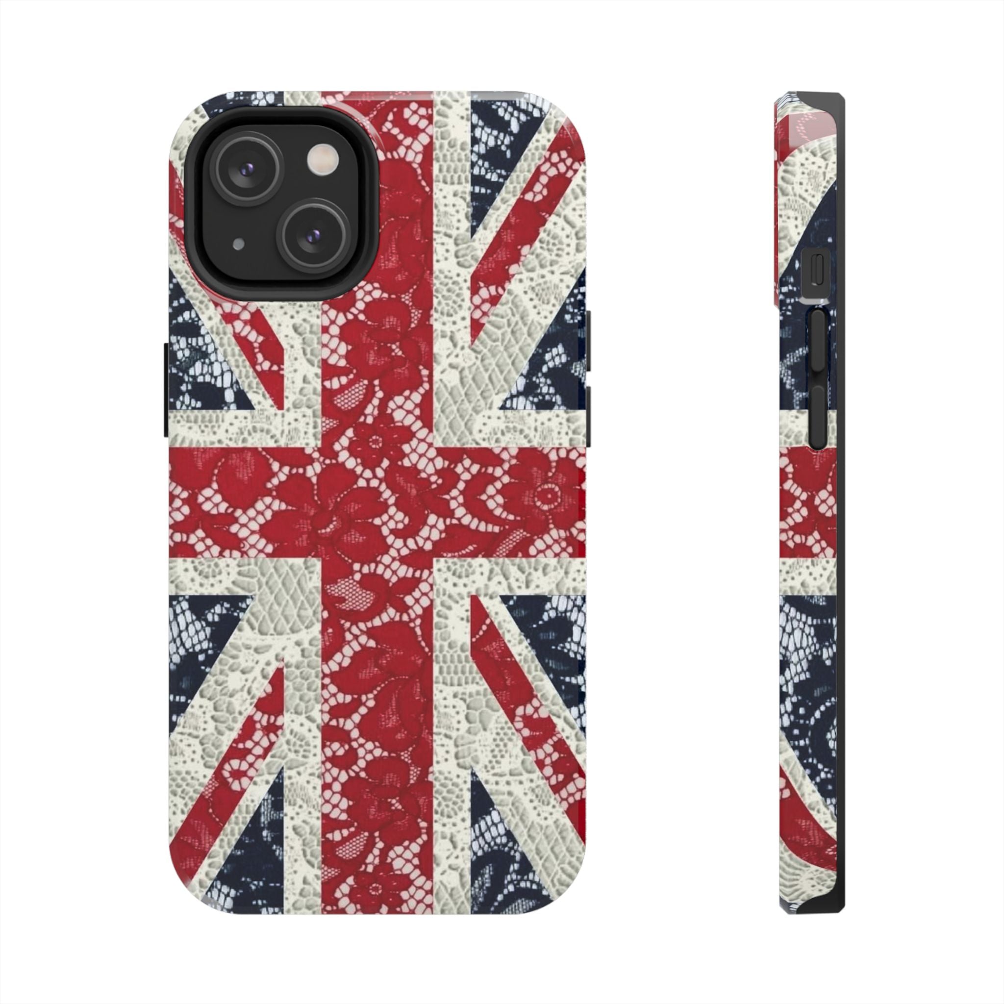 Union Jack Lace Tough Phone Case — British Flag Protective Phone Case