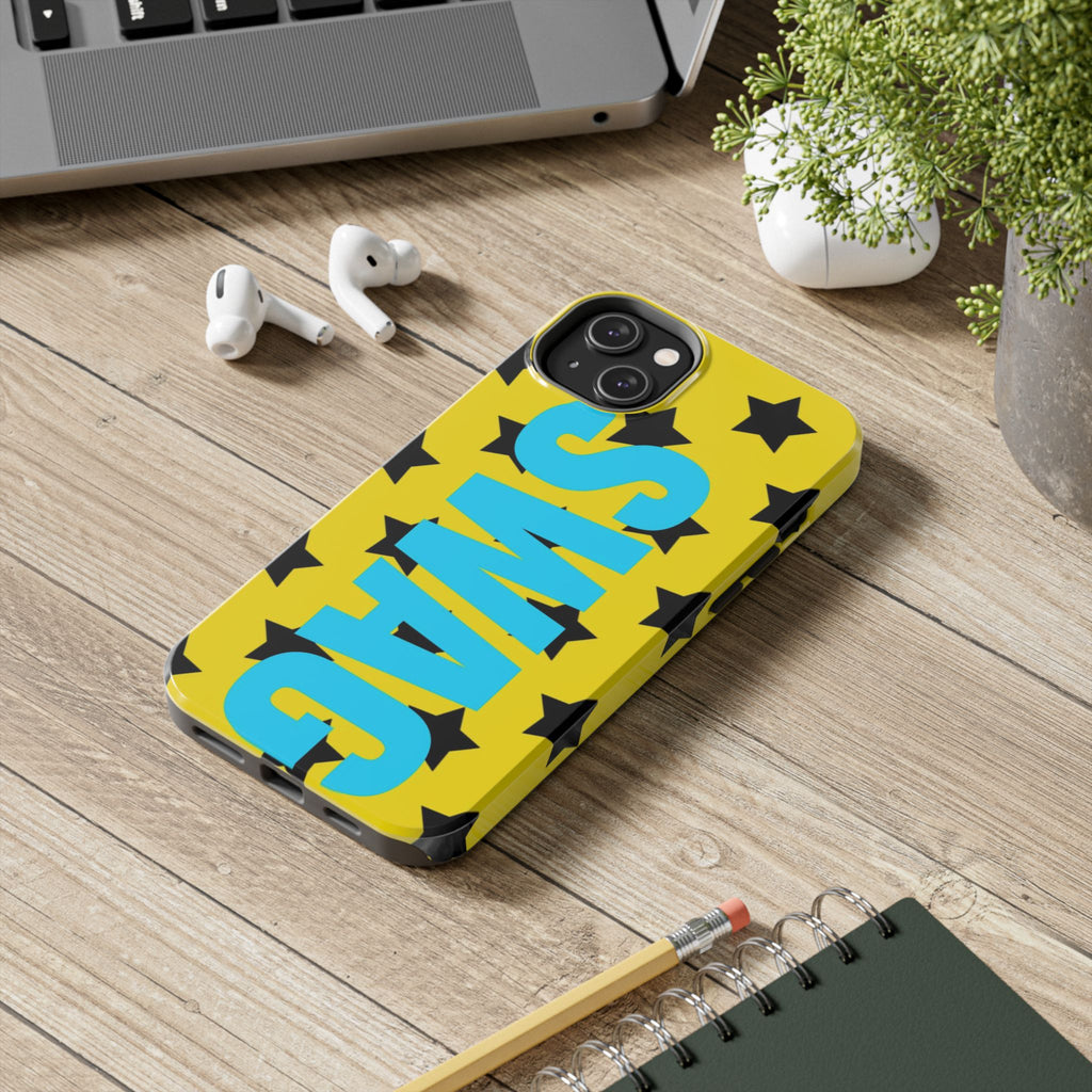 SWAG Star Phone Case — Bold Yellow & Blue Tough Protective Case