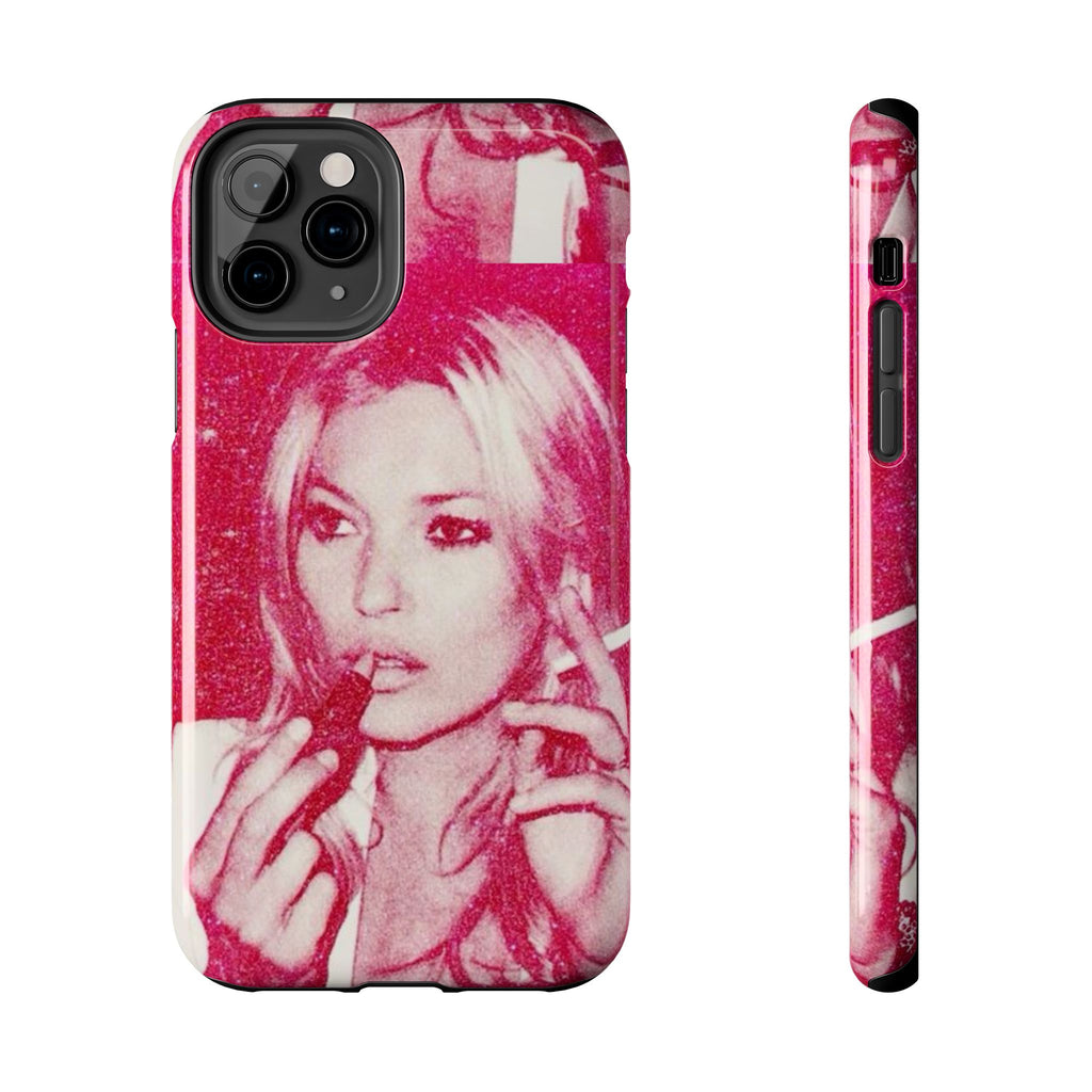 Pink Retro Glam Phone Case — Lipstick Pinup Tough Phone Case