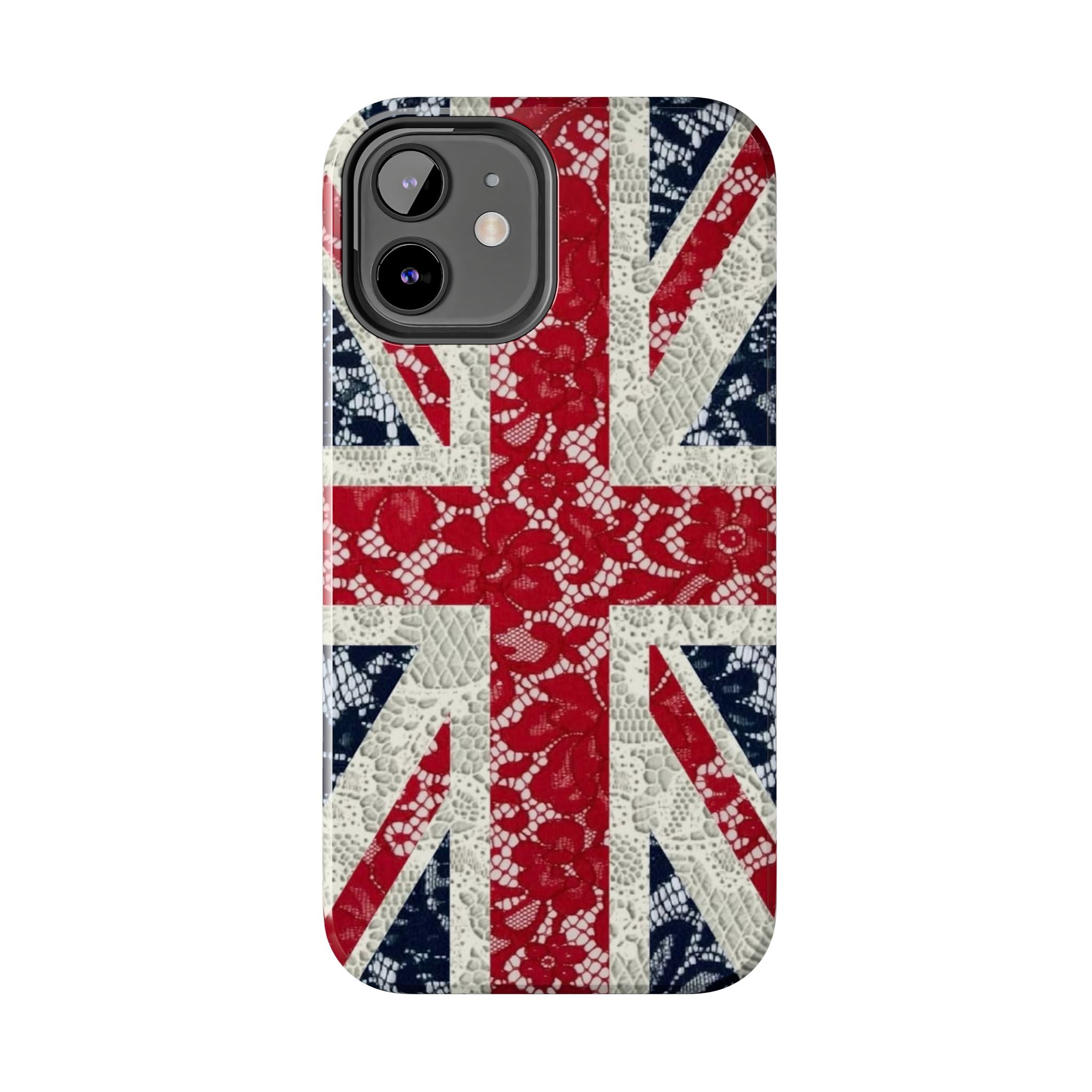 Union Jack Lace Tough Phone Case — British Flag Protective Phone Case