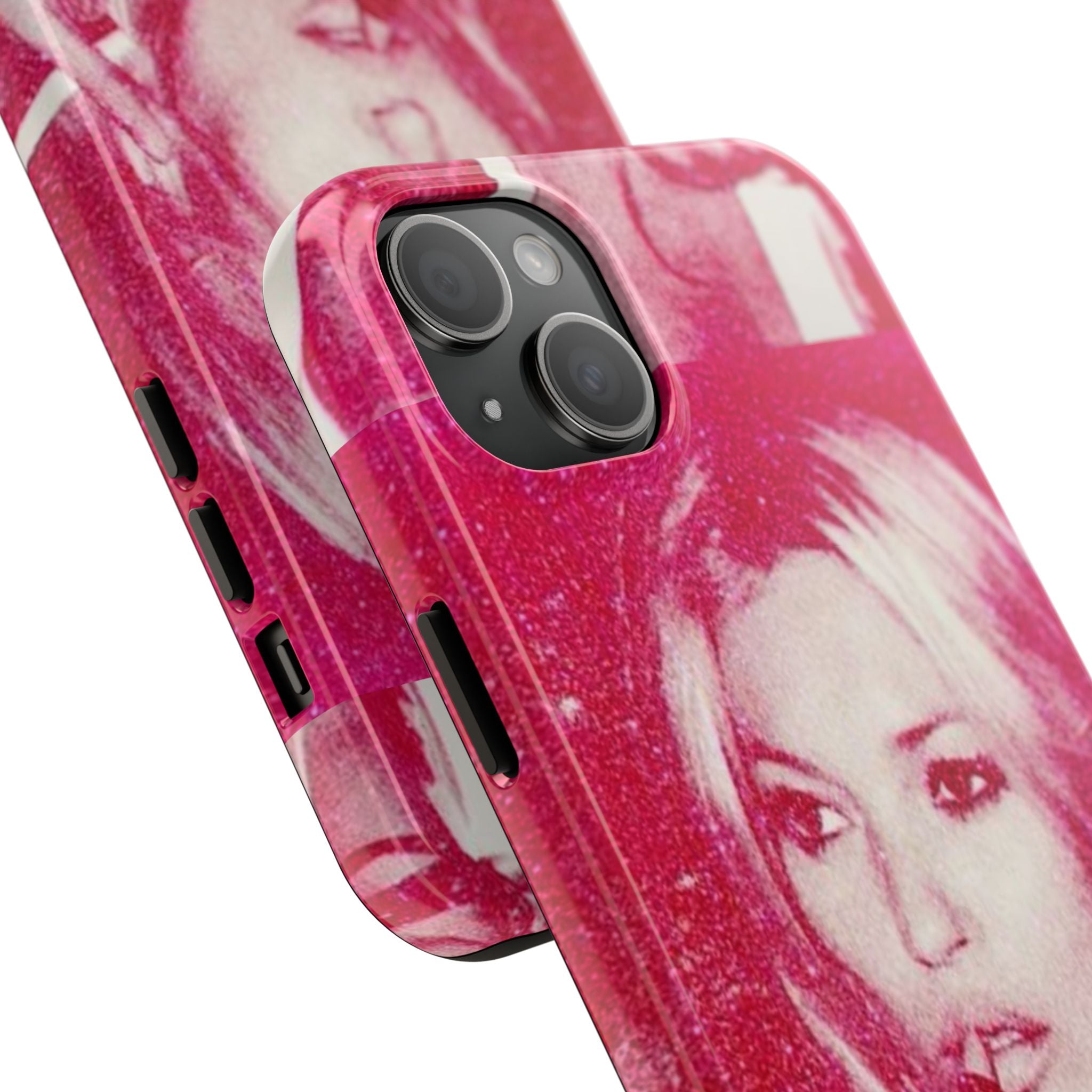 Pink Retro Glam Phone Case — Lipstick Pinup Tough Phone Case