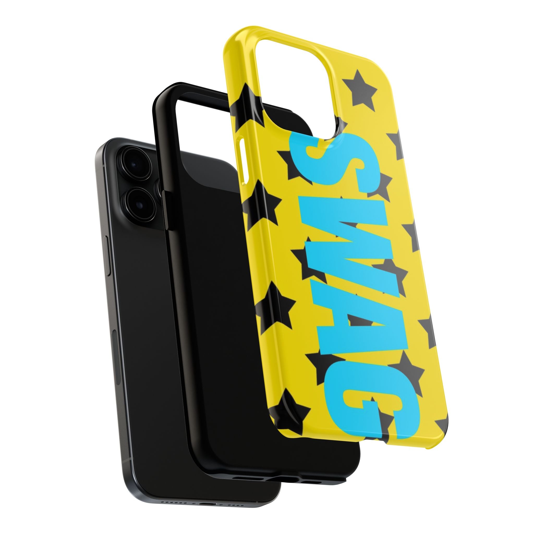 SWAG Star Phone Case — Bold Yellow & Blue Tough Protective Case
