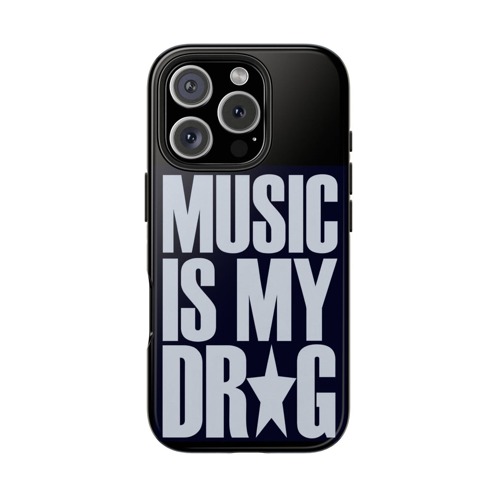 Phone Case — "Music Is My Drg" Bold Typography Protective Case
