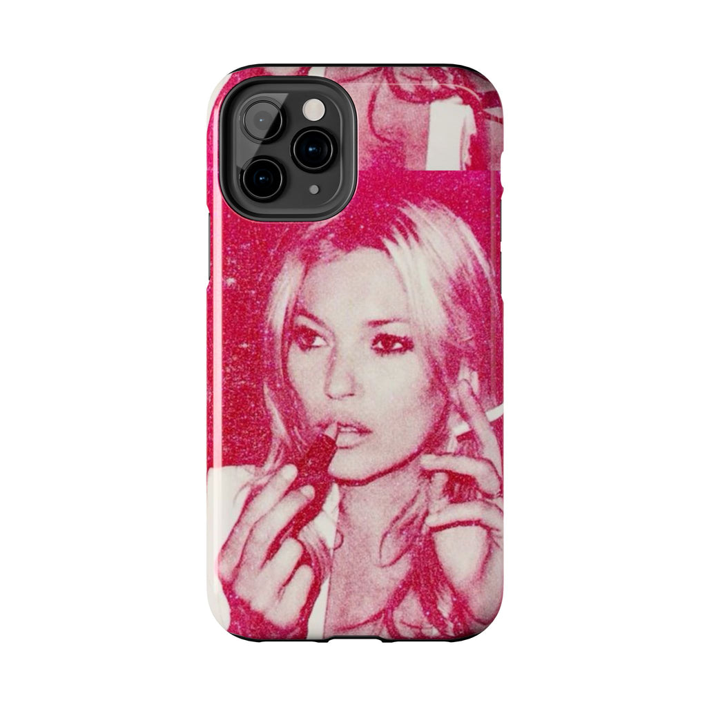 Pink Retro Glam Phone Case — Lipstick Pinup Tough Phone Case