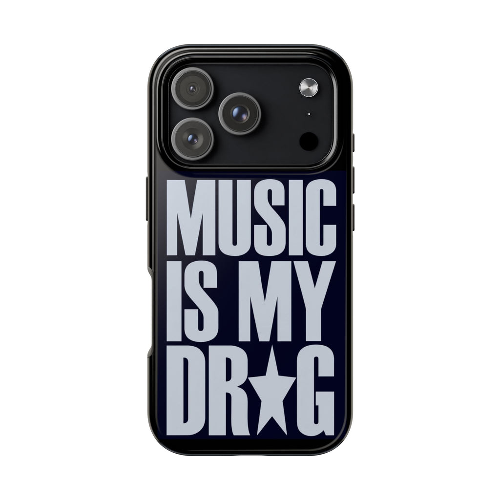 Phone Case — "Music Is My Drg" Bold Typography Protective Case