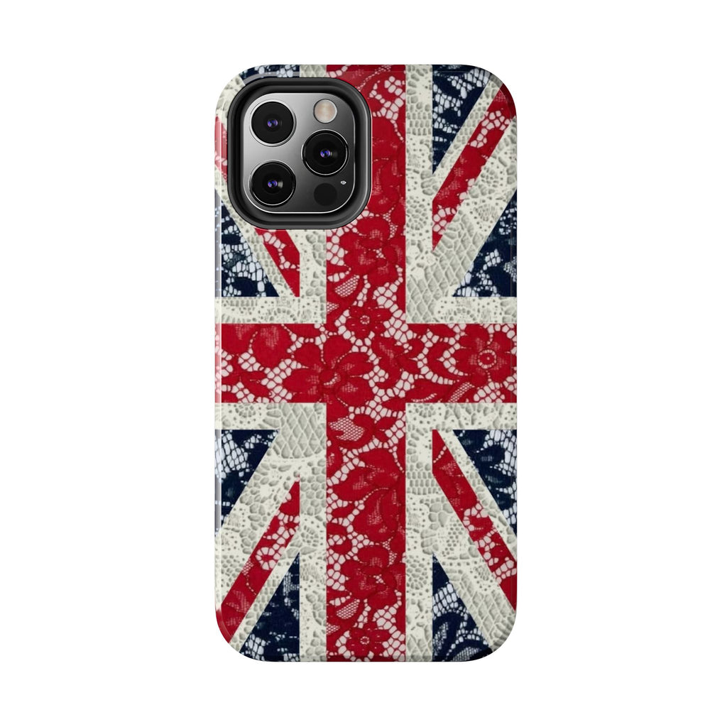 Union Jack Lace Tough Phone Case — British Flag Protective Phone Case