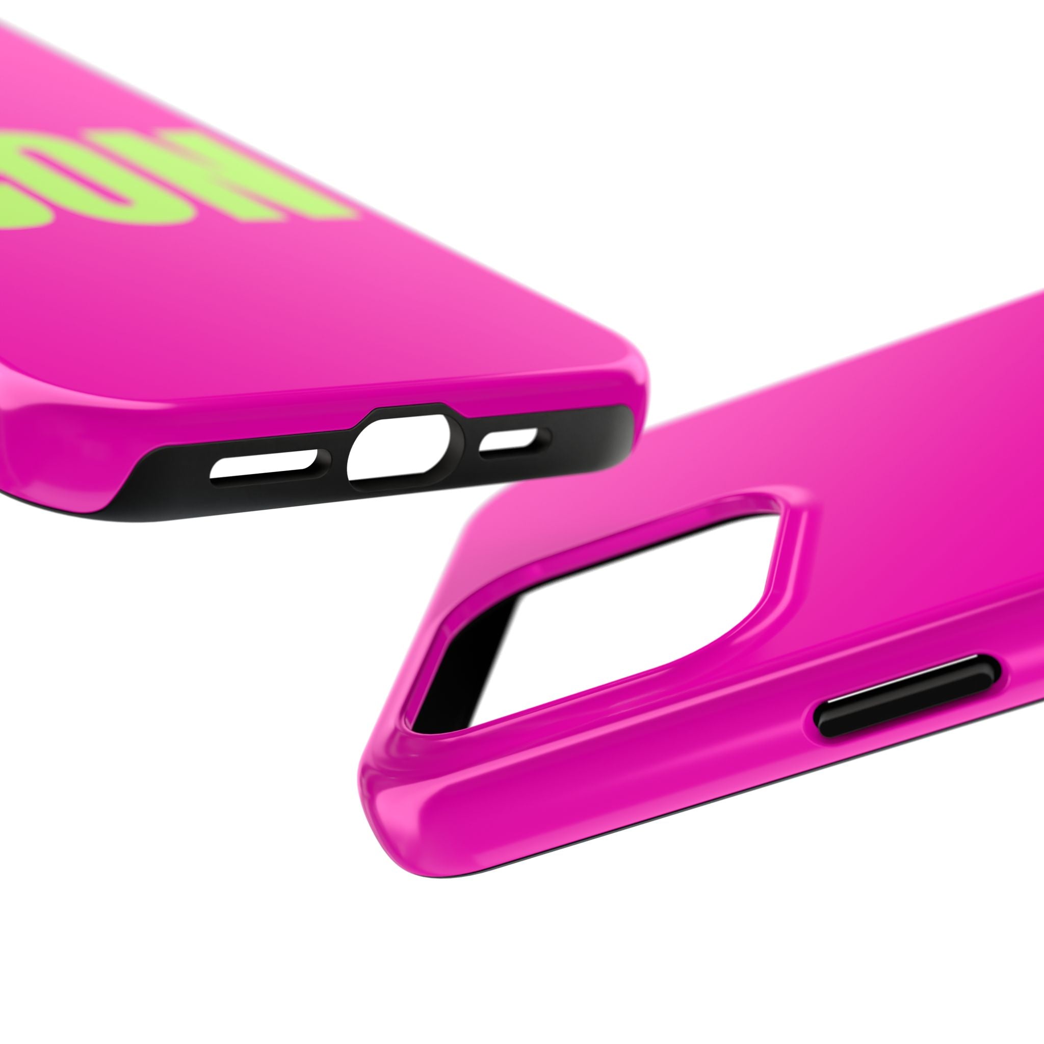 ICON Tough Phone Case — Neon Pink & Lime Bold Text Protective Case
