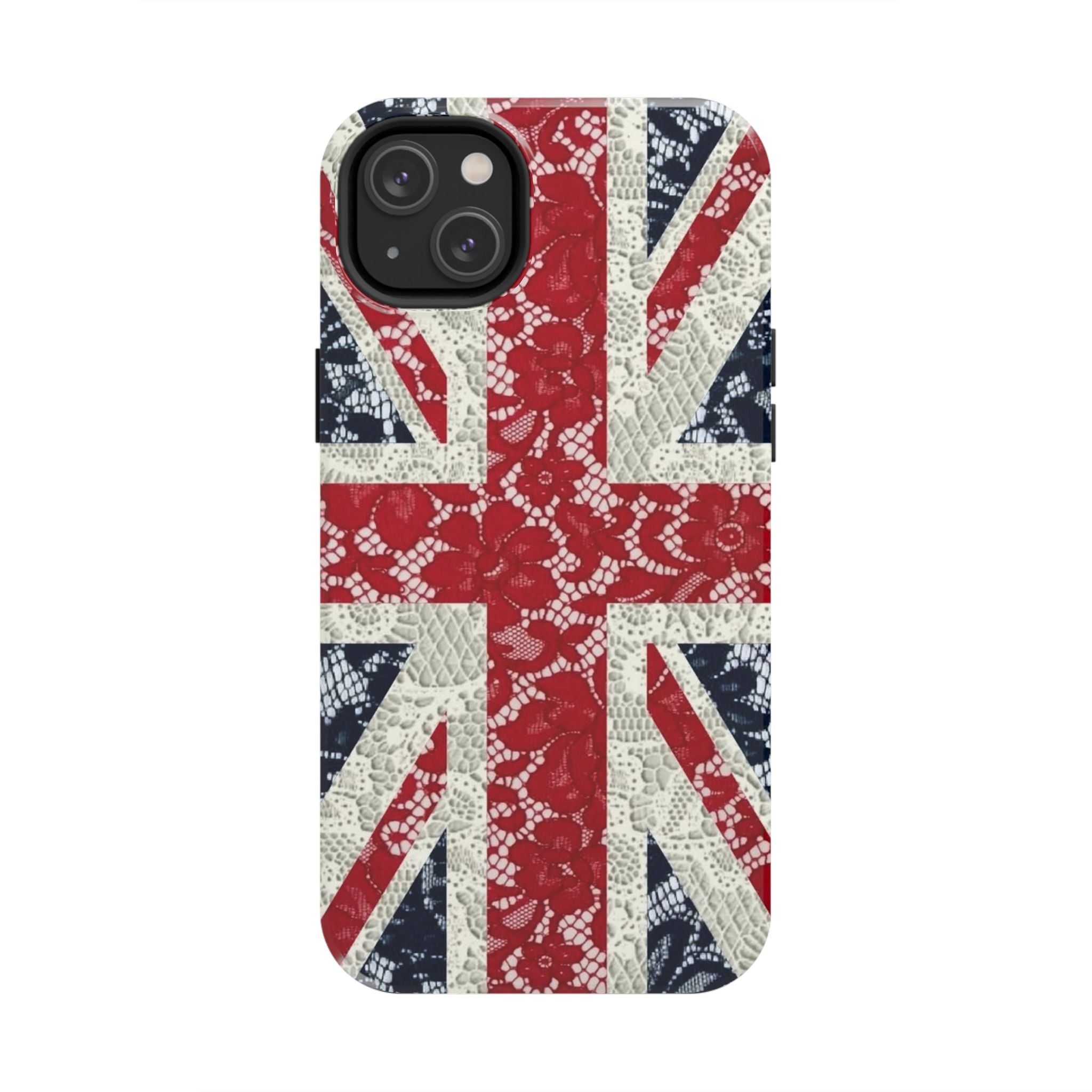 Union Jack Lace Tough Phone Case — British Flag Protective Phone Case