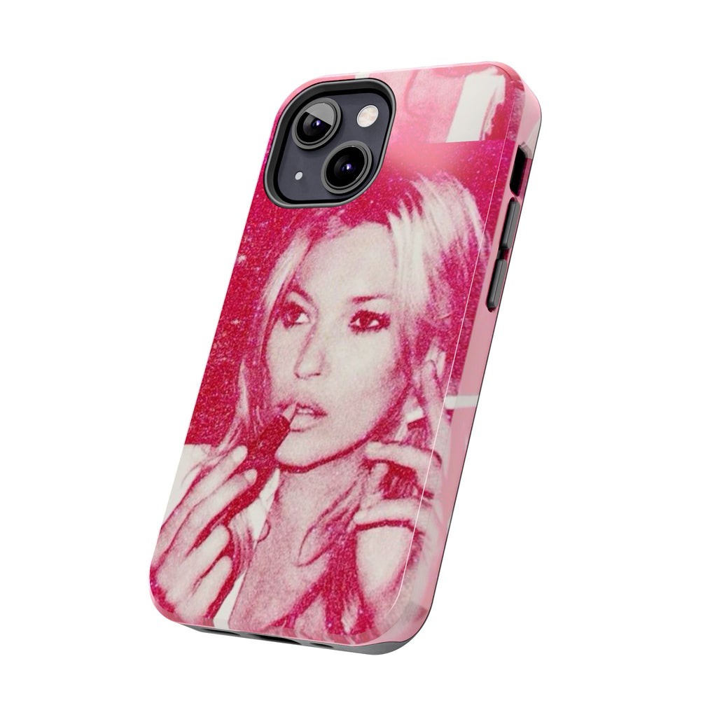 Pink Retro Glam Phone Case — Lipstick Pinup Tough Phone Case