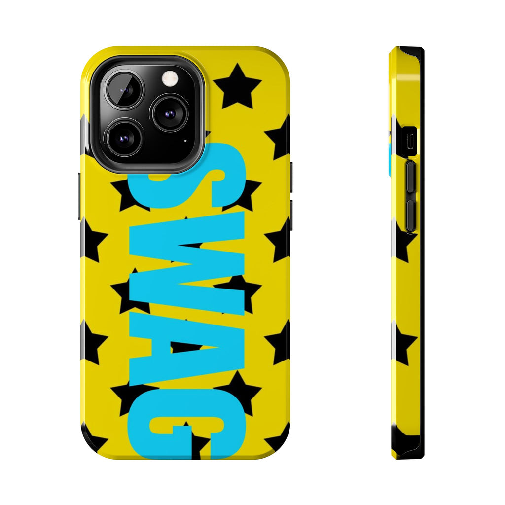 SWAG Star Phone Case — Bold Yellow & Blue Tough Protective Case