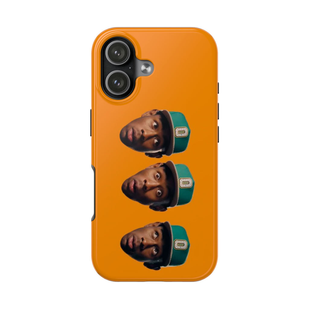 Phone Case — TYLER Triple Portrait Pop Art on Orange
