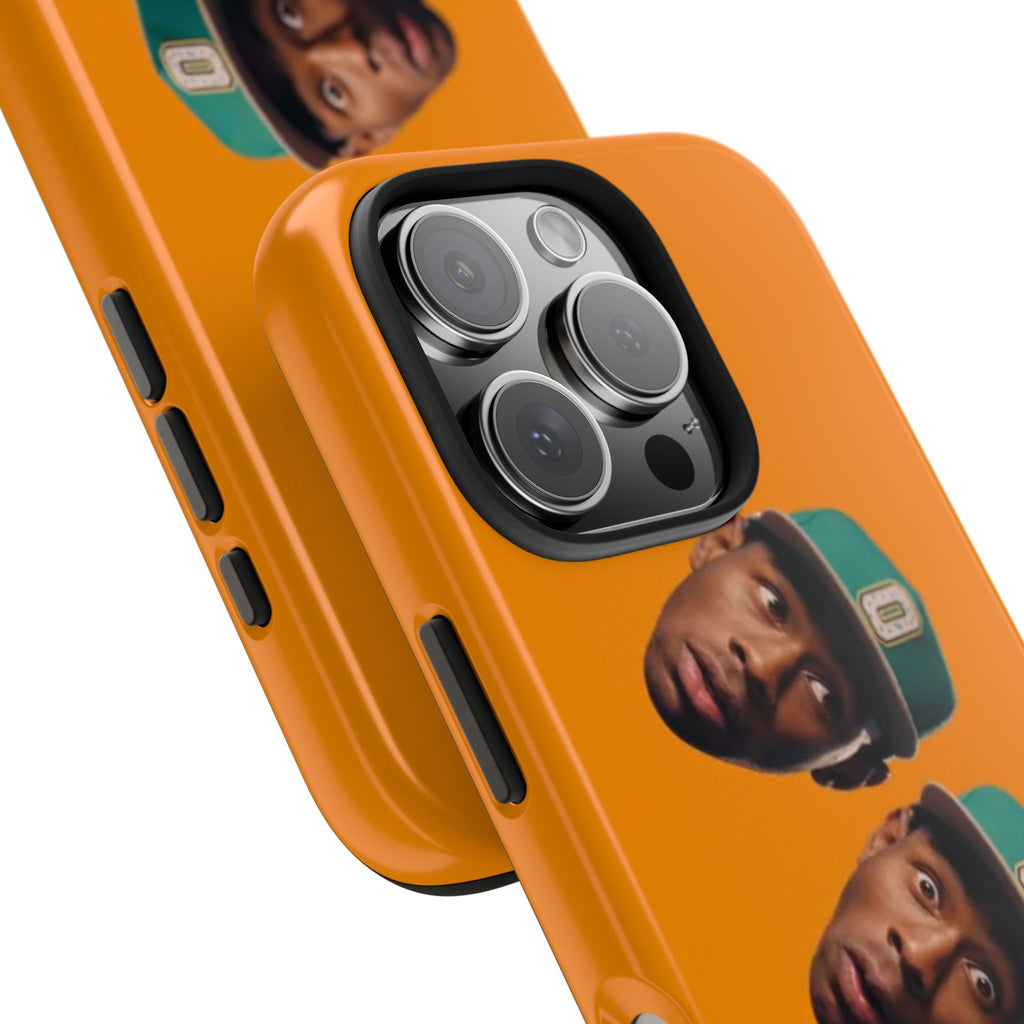 Phone Case — TYLER Triple Portrait Pop Art on Orange