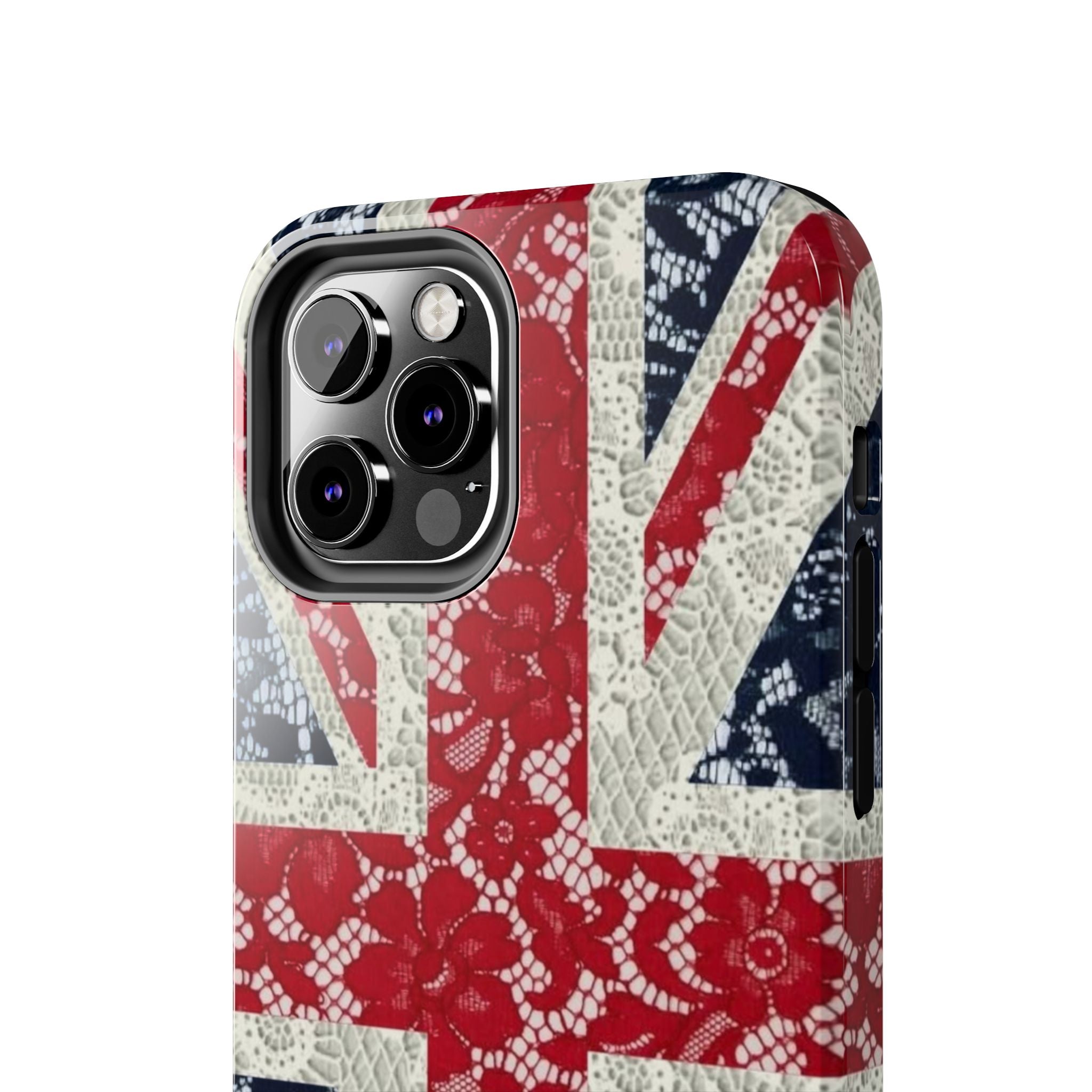 Union Jack Lace Tough Phone Case — British Flag Protective Phone Case
