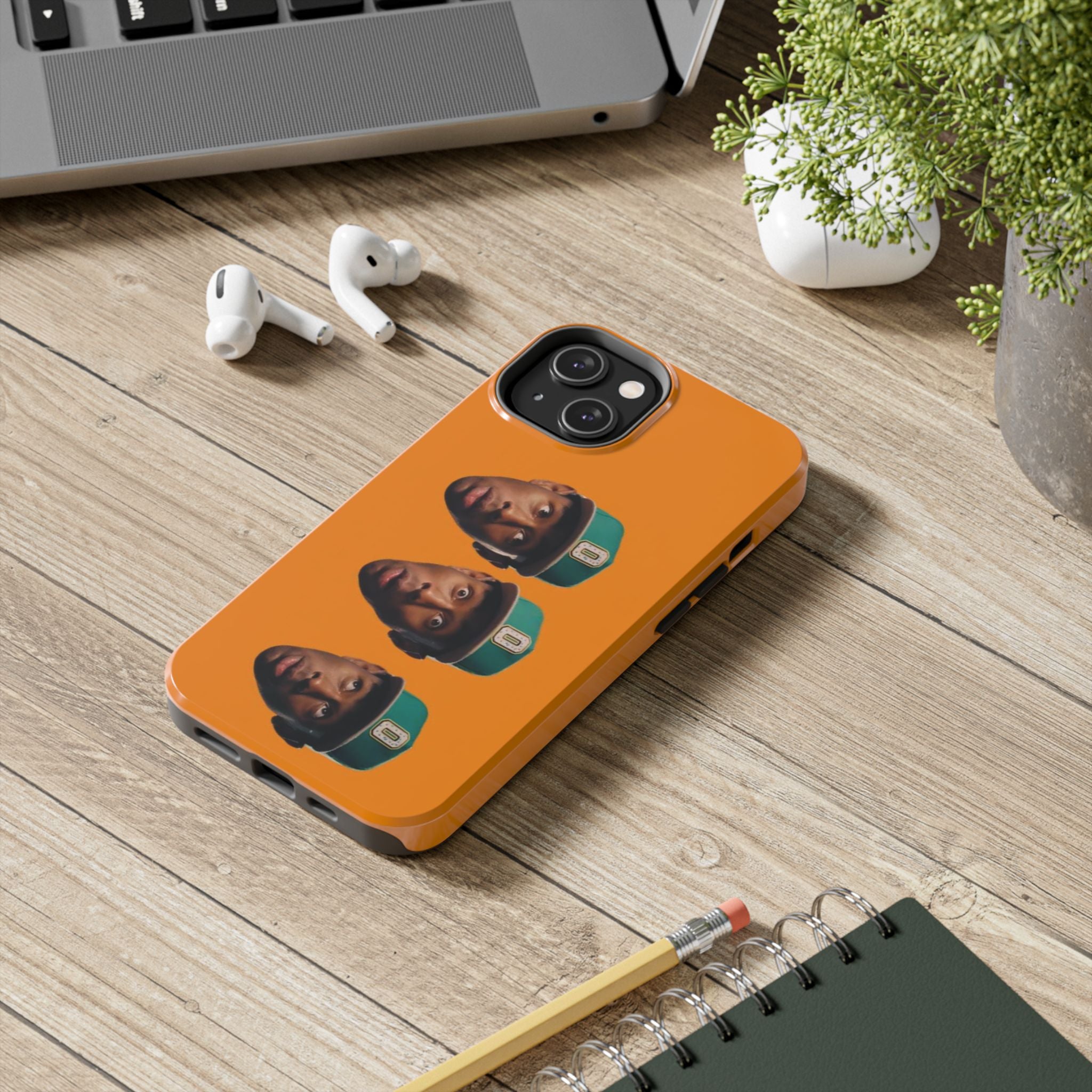 Phone Case — TYLER Triple Portrait Pop Art on Orange