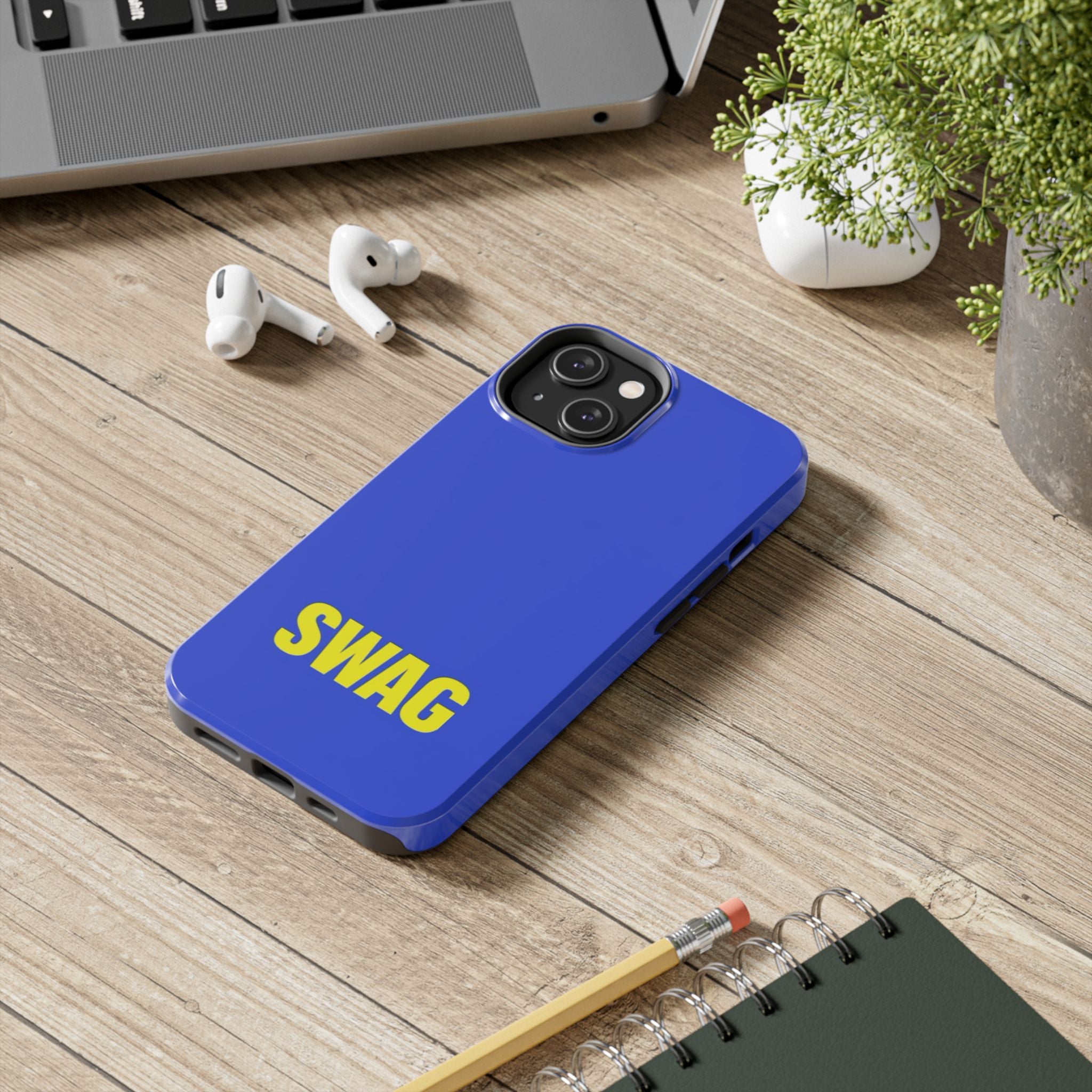 SWAG Blue Tough Phone Case — Bold Protective iPhone Cover