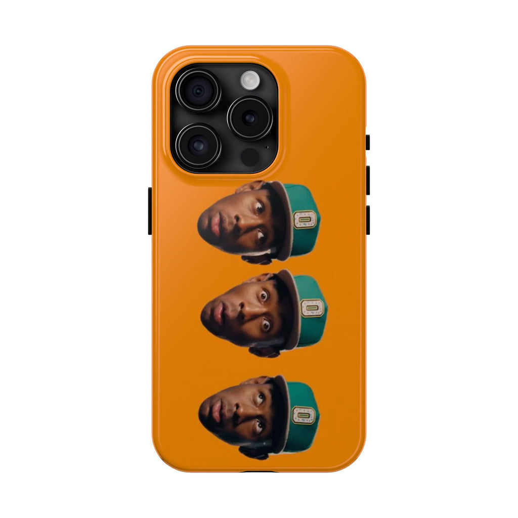 Phone Case — TYLER Triple Portrait Pop Art on Orange