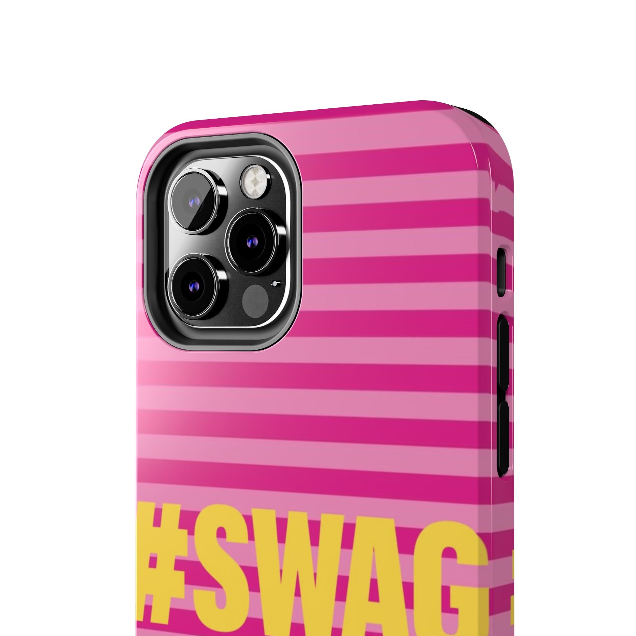 #SWAG Pink Striped Tough Phone Case