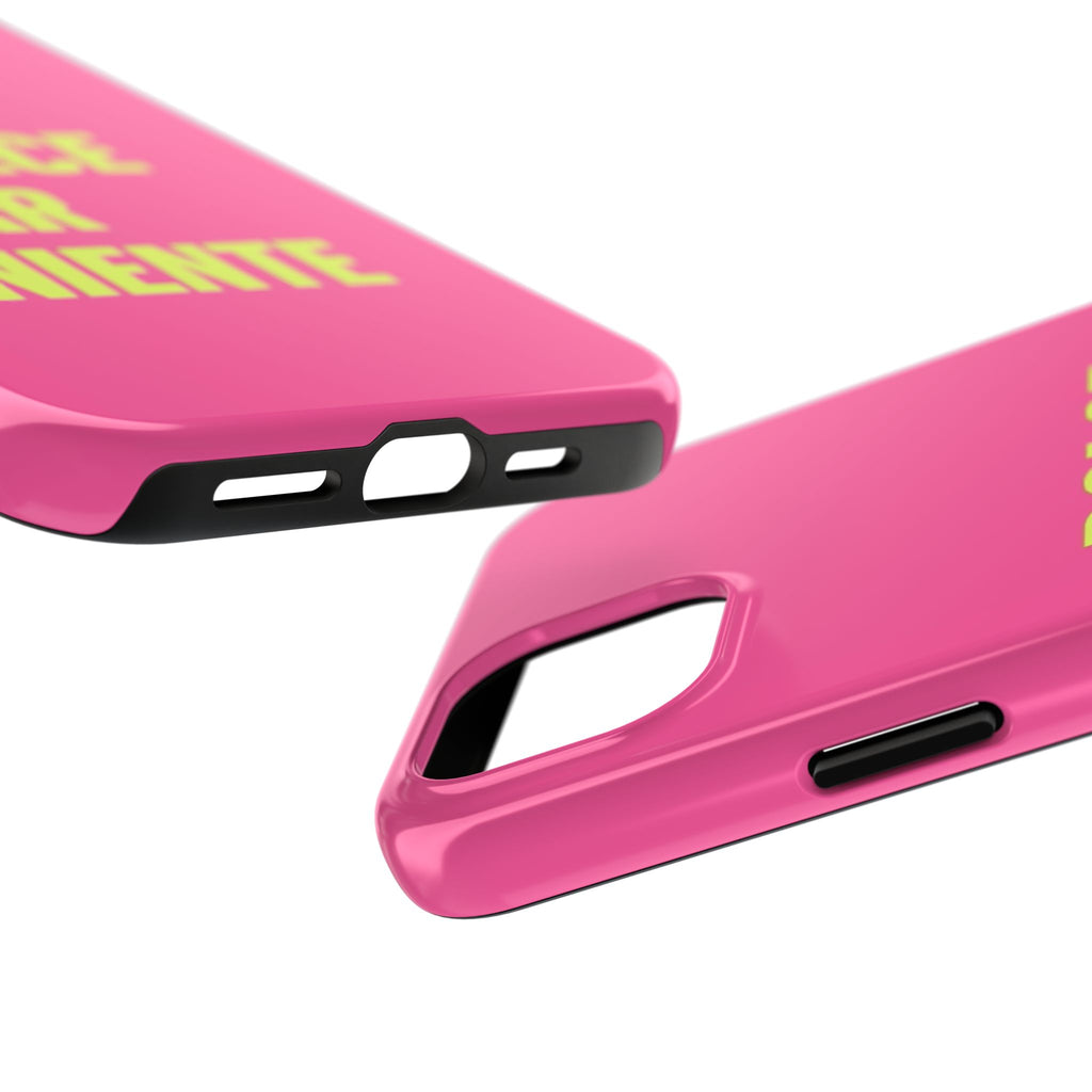 Dolce Far Niente Phone Case — Bright Pink Relaxation Quote Tough Cover