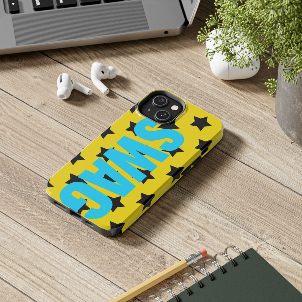 SWAG Star Phone Case — Bold Yellow & Blue Tough Protective Case