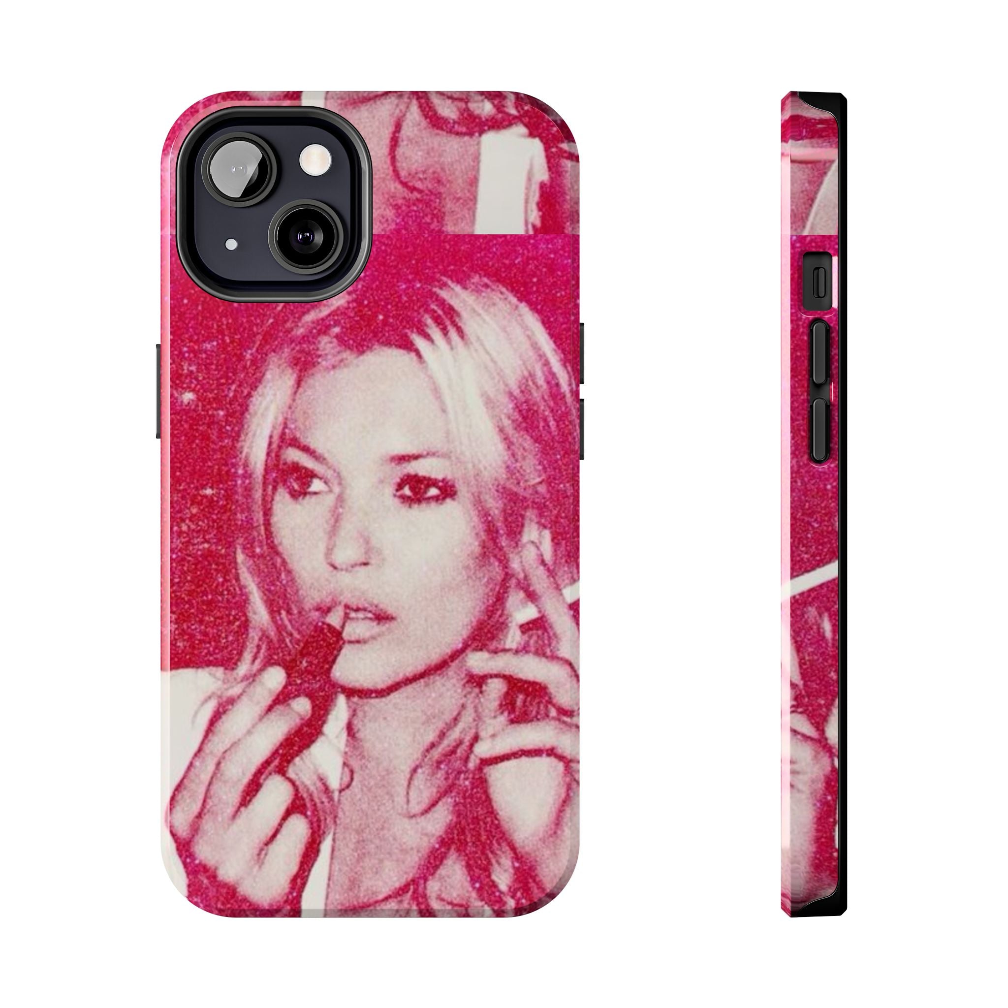 Pink Retro Glam Phone Case — Lipstick Pinup Tough Phone Case