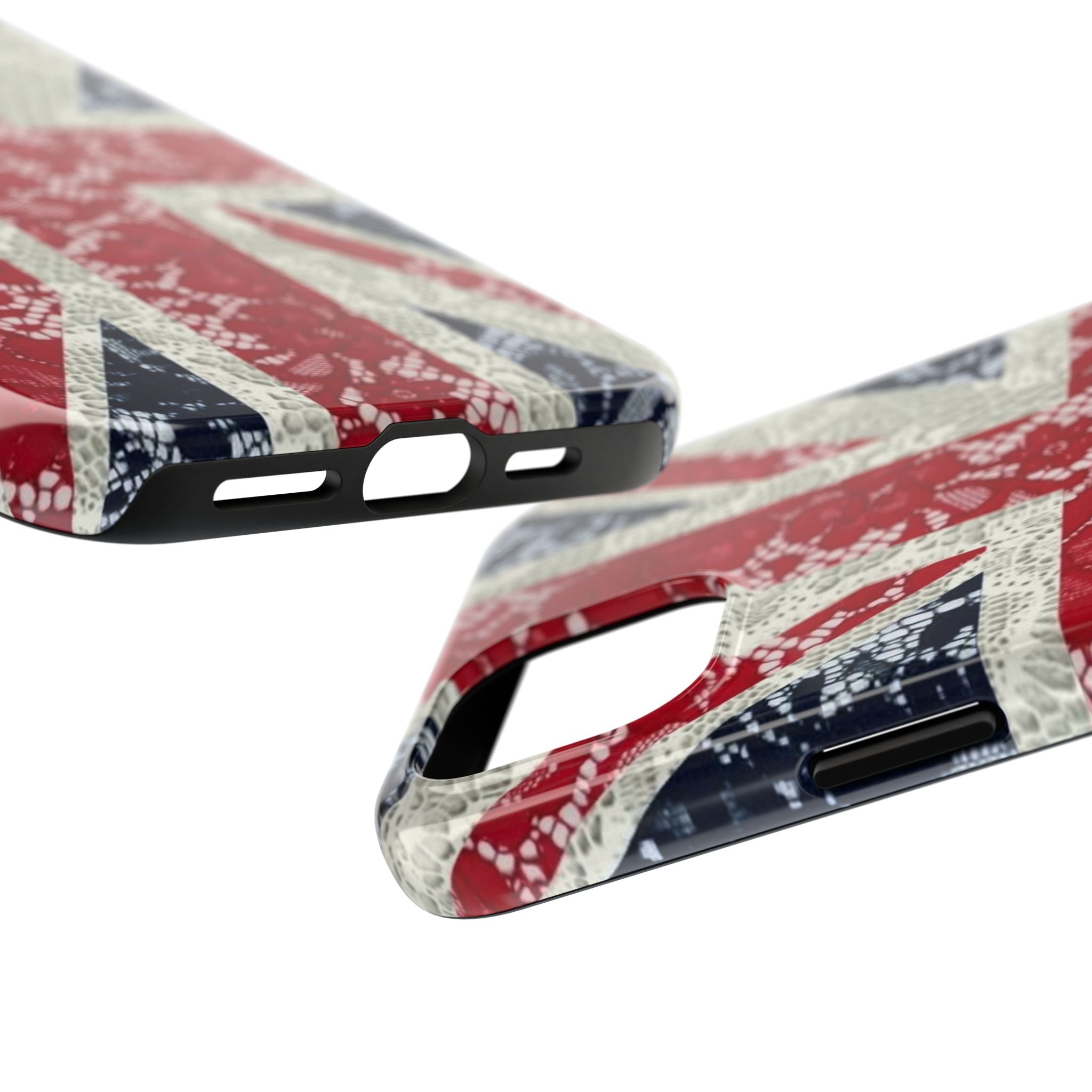 Union Jack Lace Tough Phone Case — British Flag Protective Phone Case