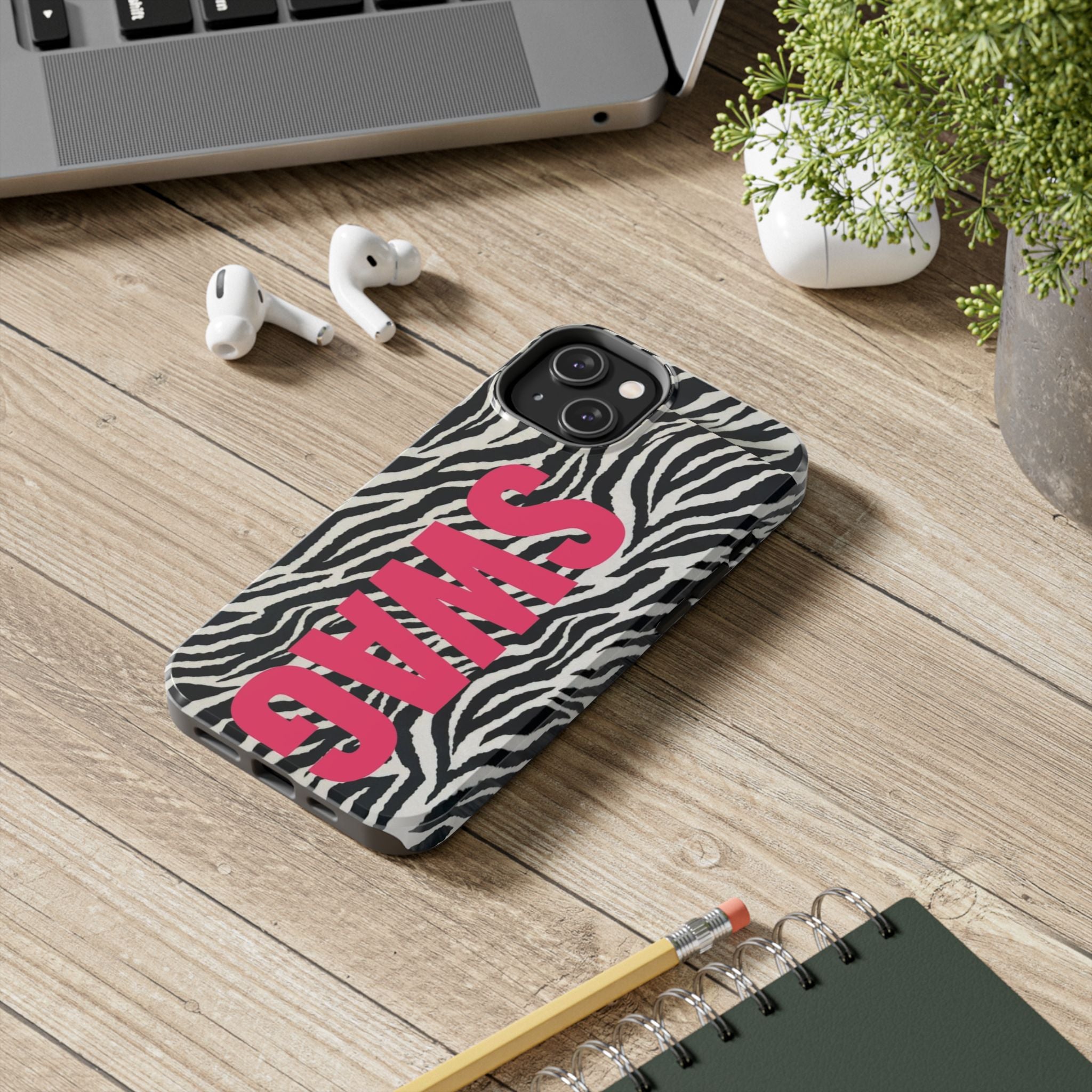 SWAG Zebra Print Phone Case — Tough Protective iPhone Cover