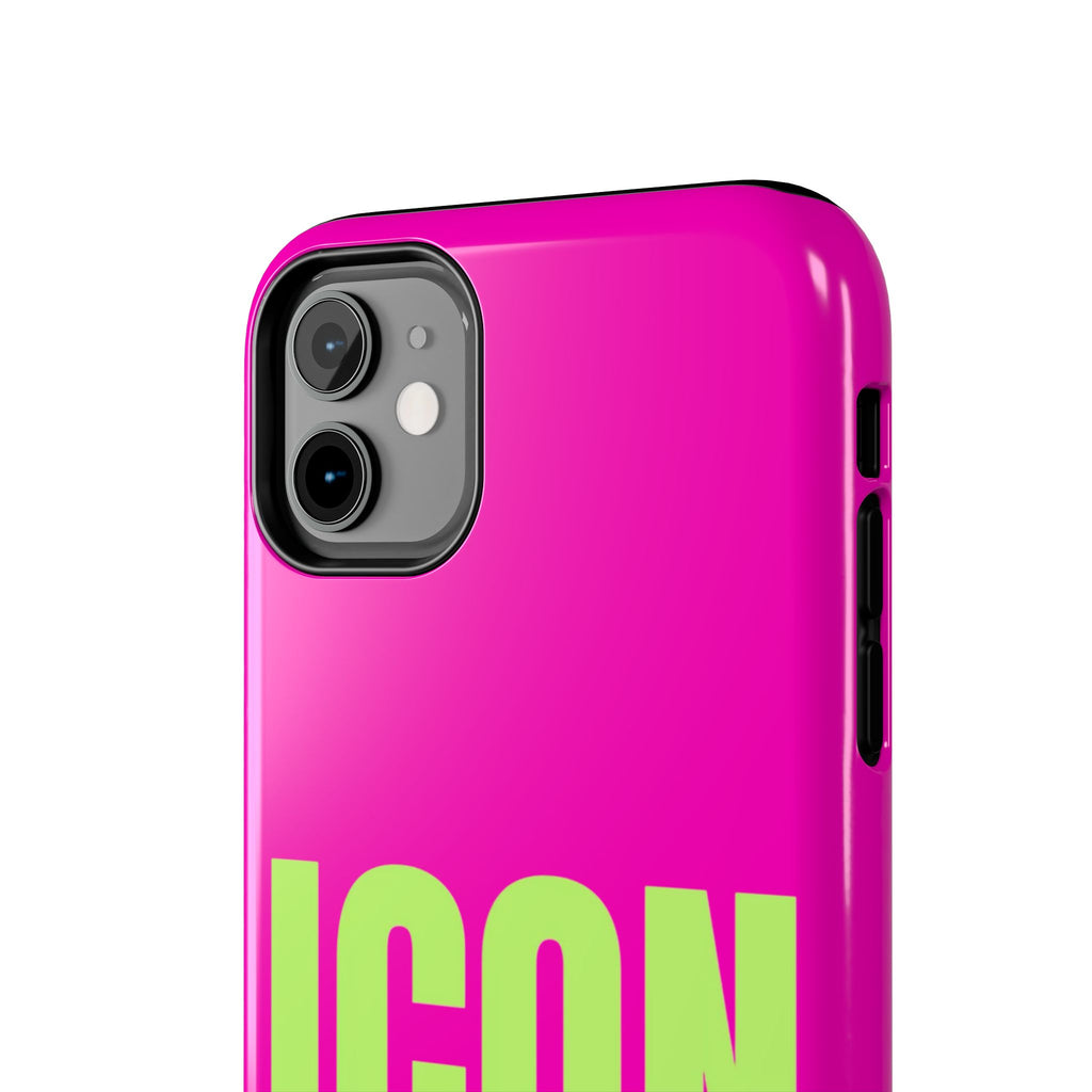ICON Tough Phone Case — Neon Pink & Lime Bold Text Protective Case