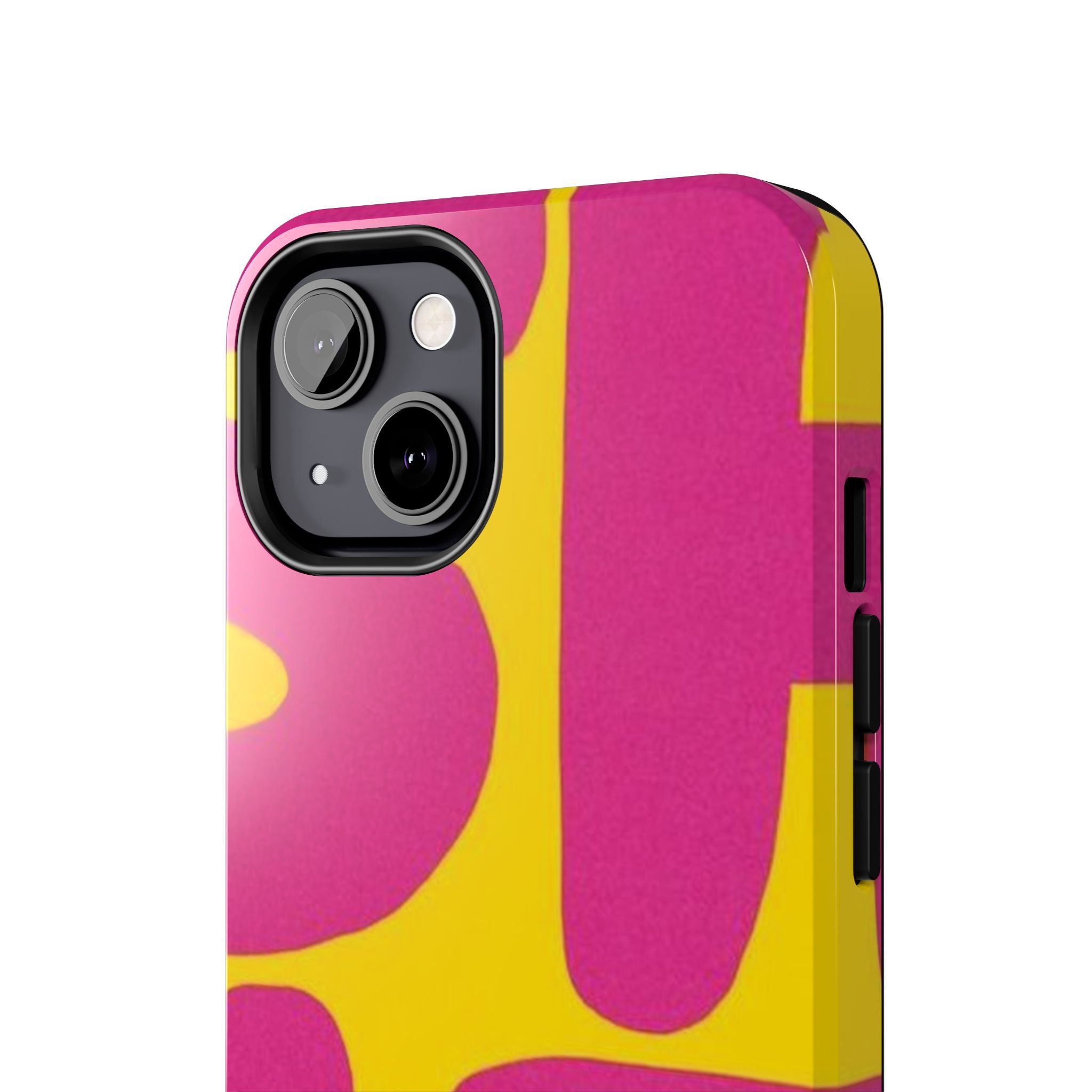 SHIT Retro Abstract Tough Phone Case — Pink & Yellow Pop Art Design
