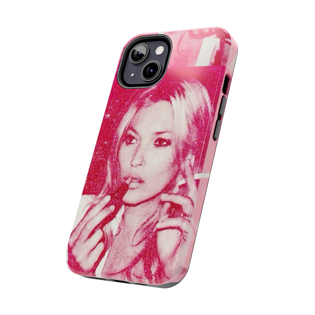 Pink Retro Glam Phone Case — Lipstick Pinup Tough Phone Case