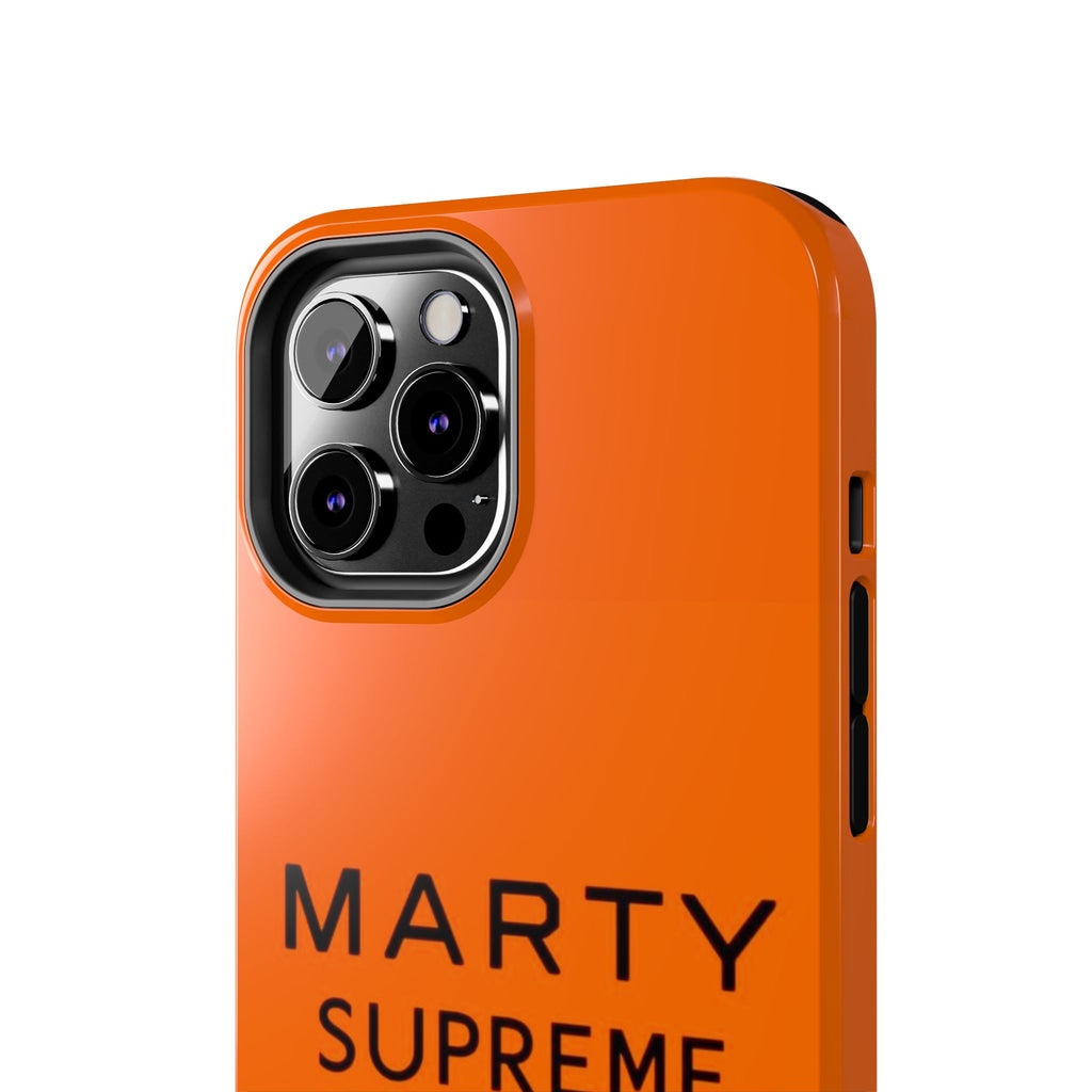 Marty Supreme Tough Phone Case — Orange 'Dream Big' Protective Cover