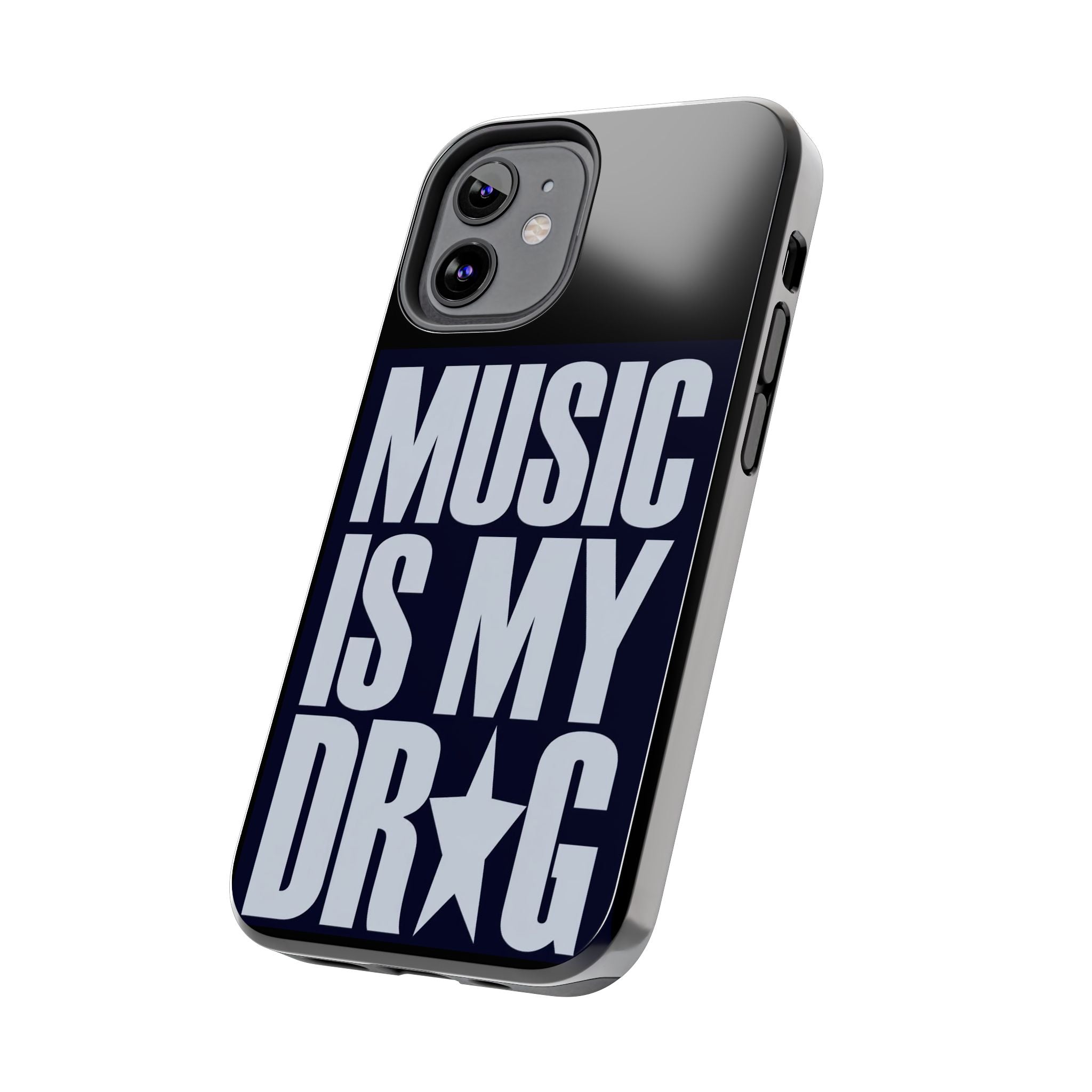 Phone Case — "Music Is My Drg" Bold Typography Protective Case
