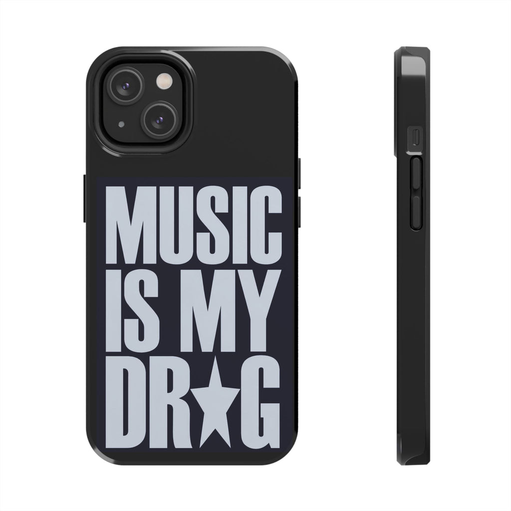 Phone Case — "Music Is My Drg" Bold Typography Protective Case