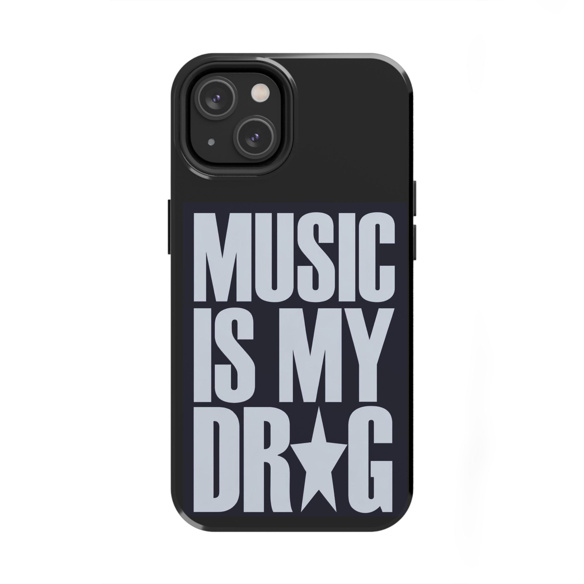 Phone Case — "Music Is My Drg" Bold Typography Protective Case