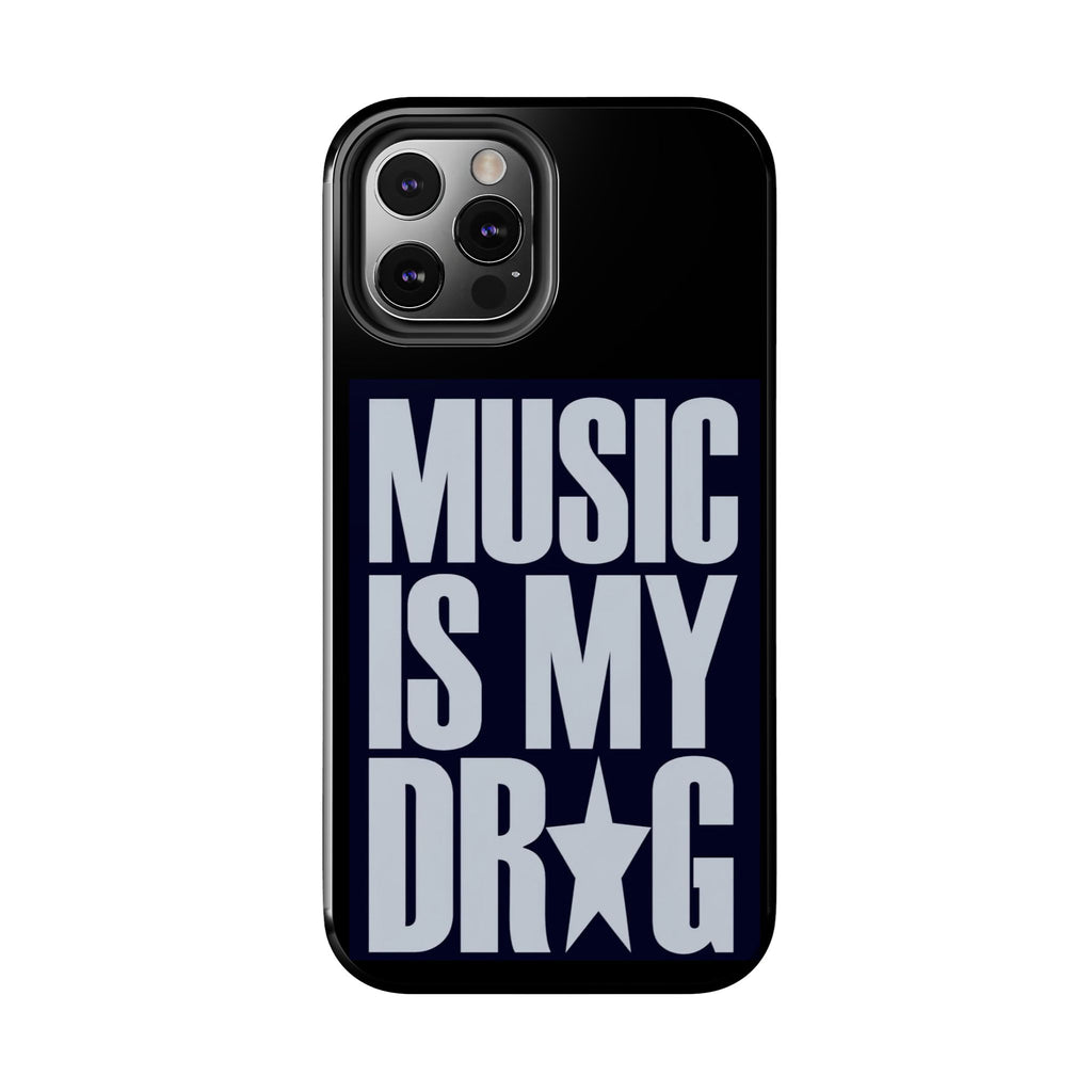 Phone Case — "Music Is My Drg" Bold Typography Protective Case